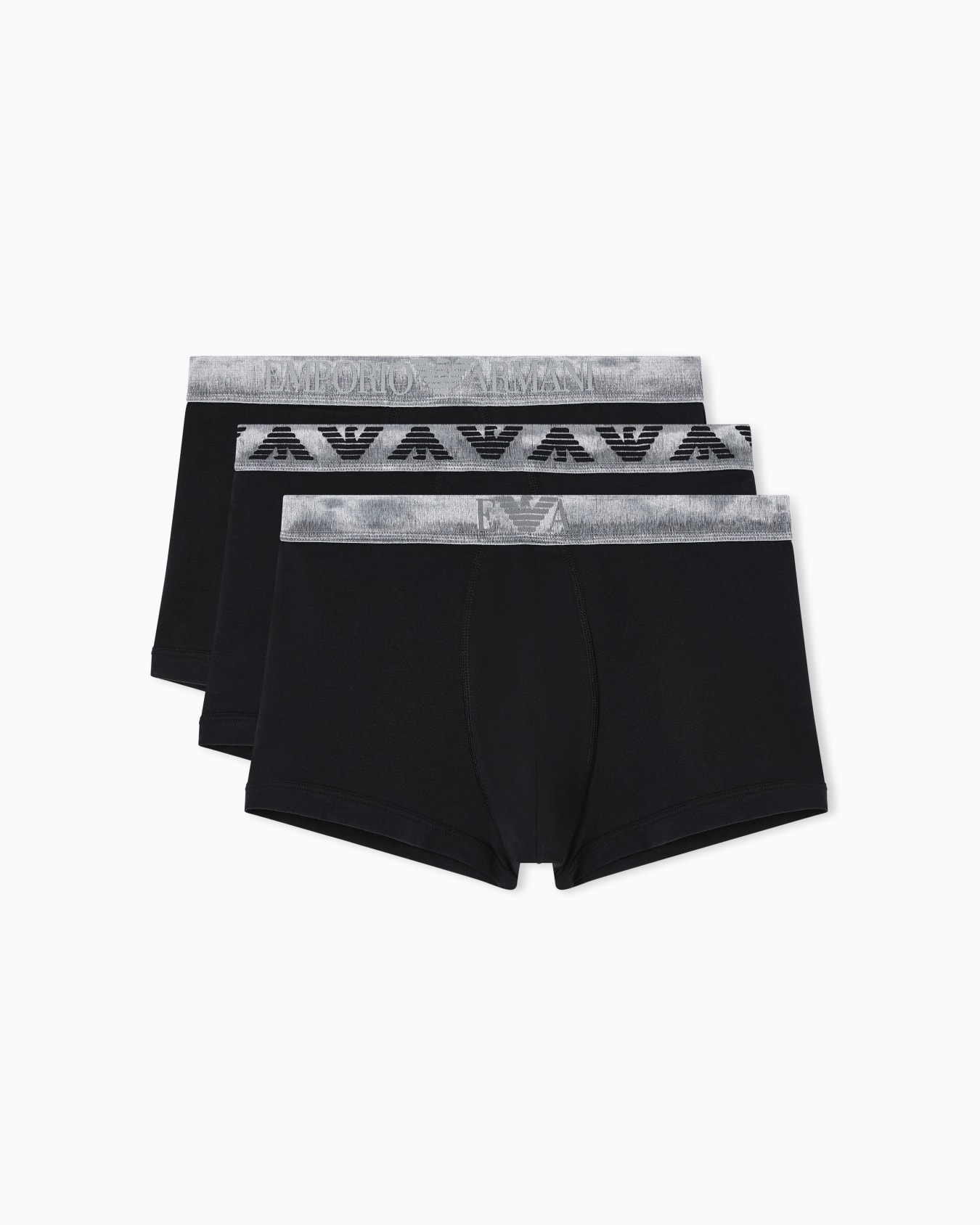 Emporio Armani Emporıo Body Erkek Esnek Pamuklu Logo Detaylı Elastik Bel Bantlı Üçlü Paket Siyah Boxer EM000259 AF18886-MC061