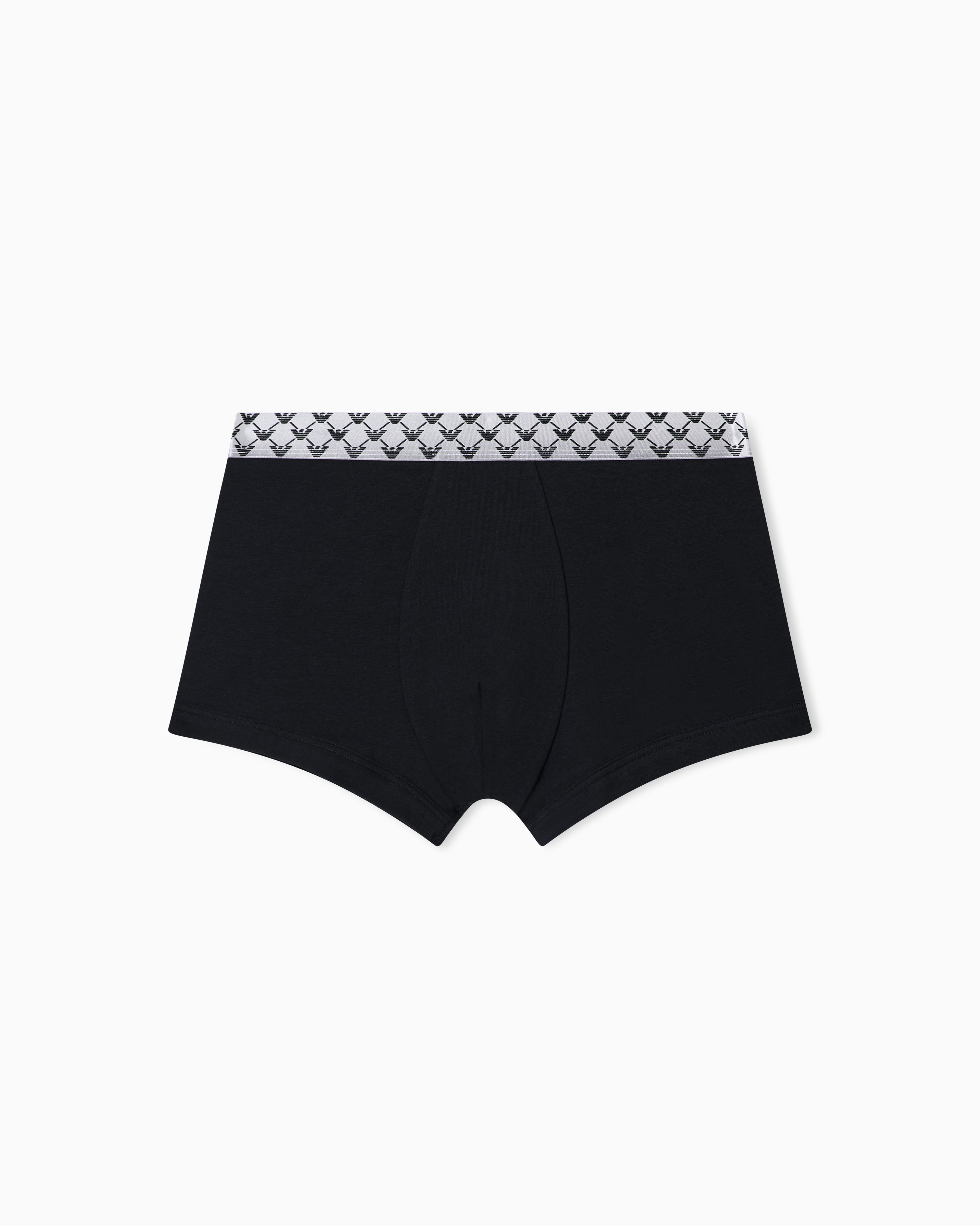 Emporio Armani Emporıo Body Erkek Kartal Logo Detaylı Elastik Bel Bantlı Pamuklu Siyah Boxer EM000231 AF18891-UC001
