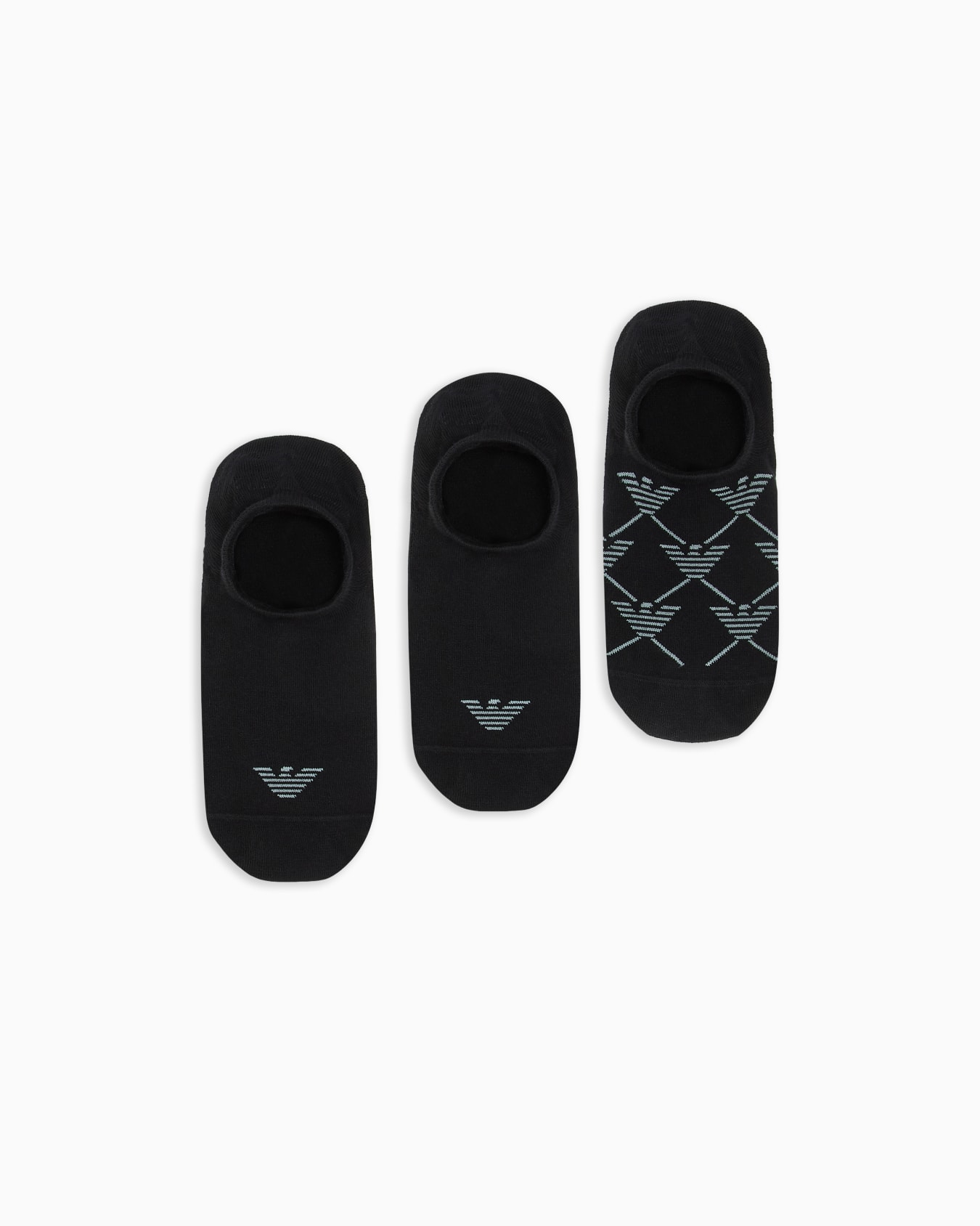 Emporio Armani Emporıo Body Erkek Kartal Logo Desenli Pamuklu Üçlü Paket Siyah Çorap EM000548 AF20653-MC061