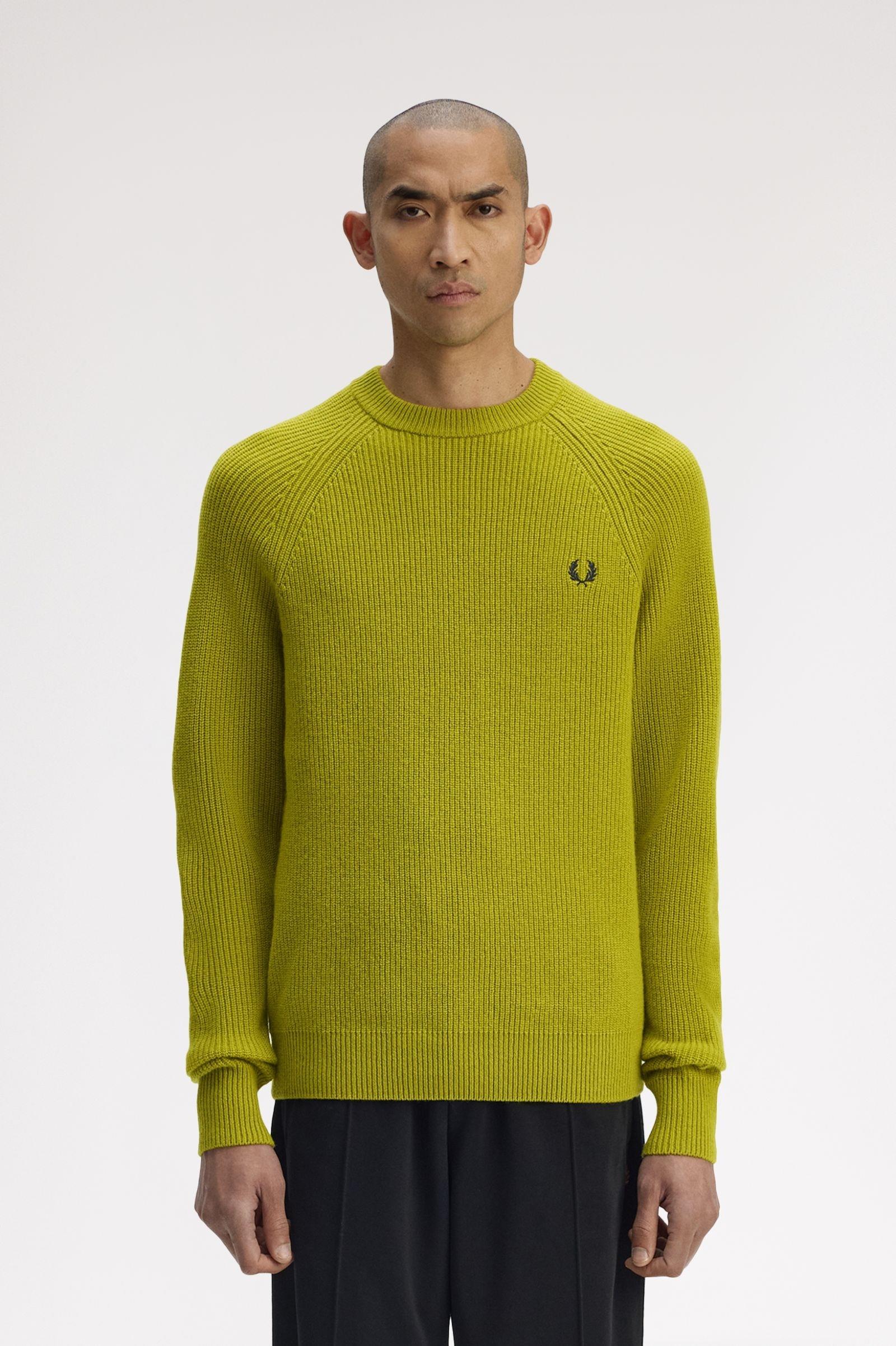 Fred Perry Fred Perry Erkek Bisiklet Yaka Uzun Kol Pamuklu Regular Fit Sarı Hırka K1548-Z17