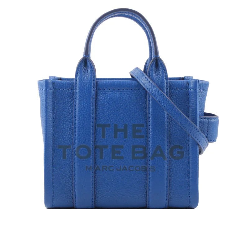 Marc Jacobs Marc Jacobs Kadın Fermuar Kapamalı Logo Detaylı Deri Mini Mavi2 Omuz Çantası H053L01RE22-486