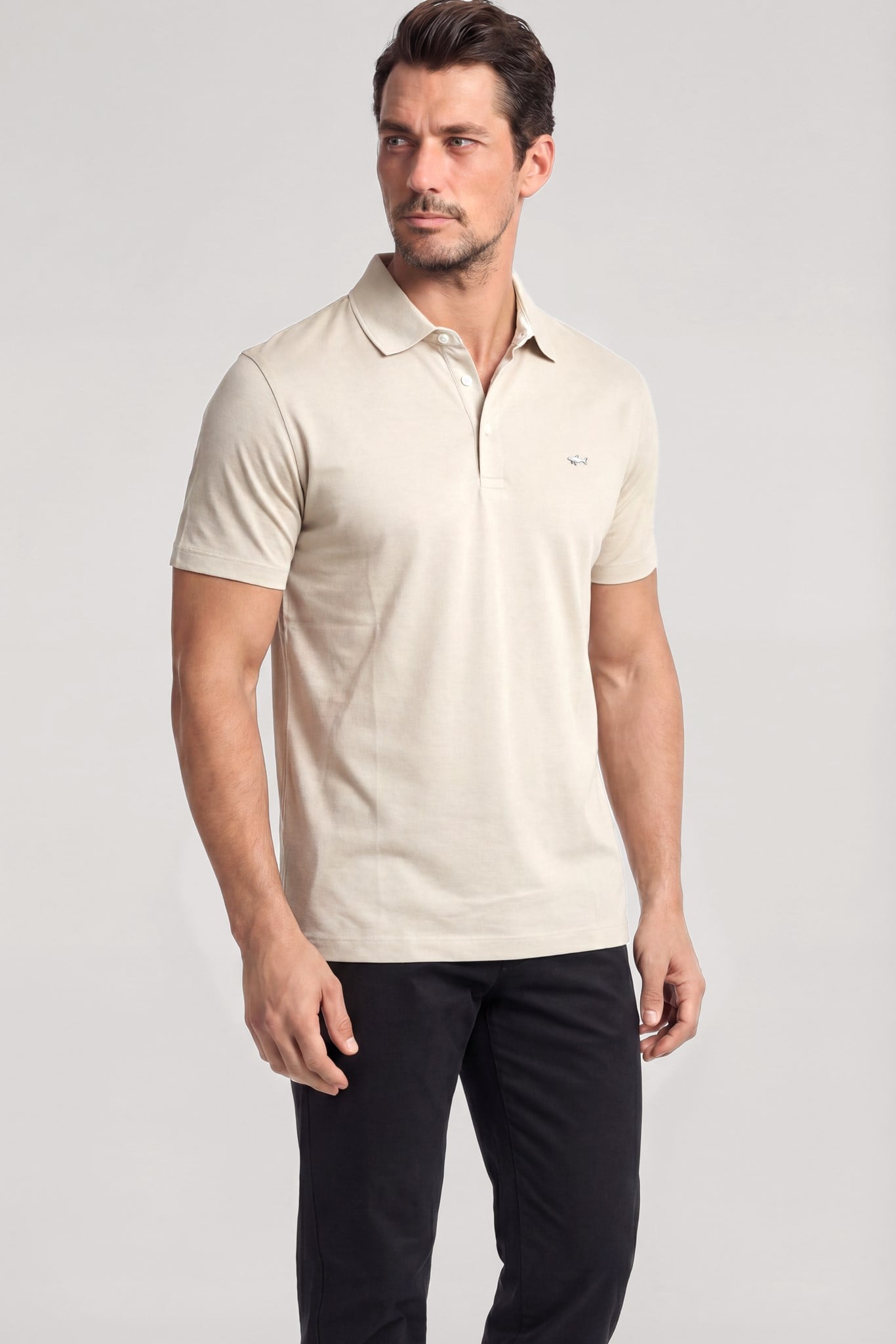 Paul Shark Paul Shark Erkek Bej Polo Yaka T-Shirt 26411253SM-348