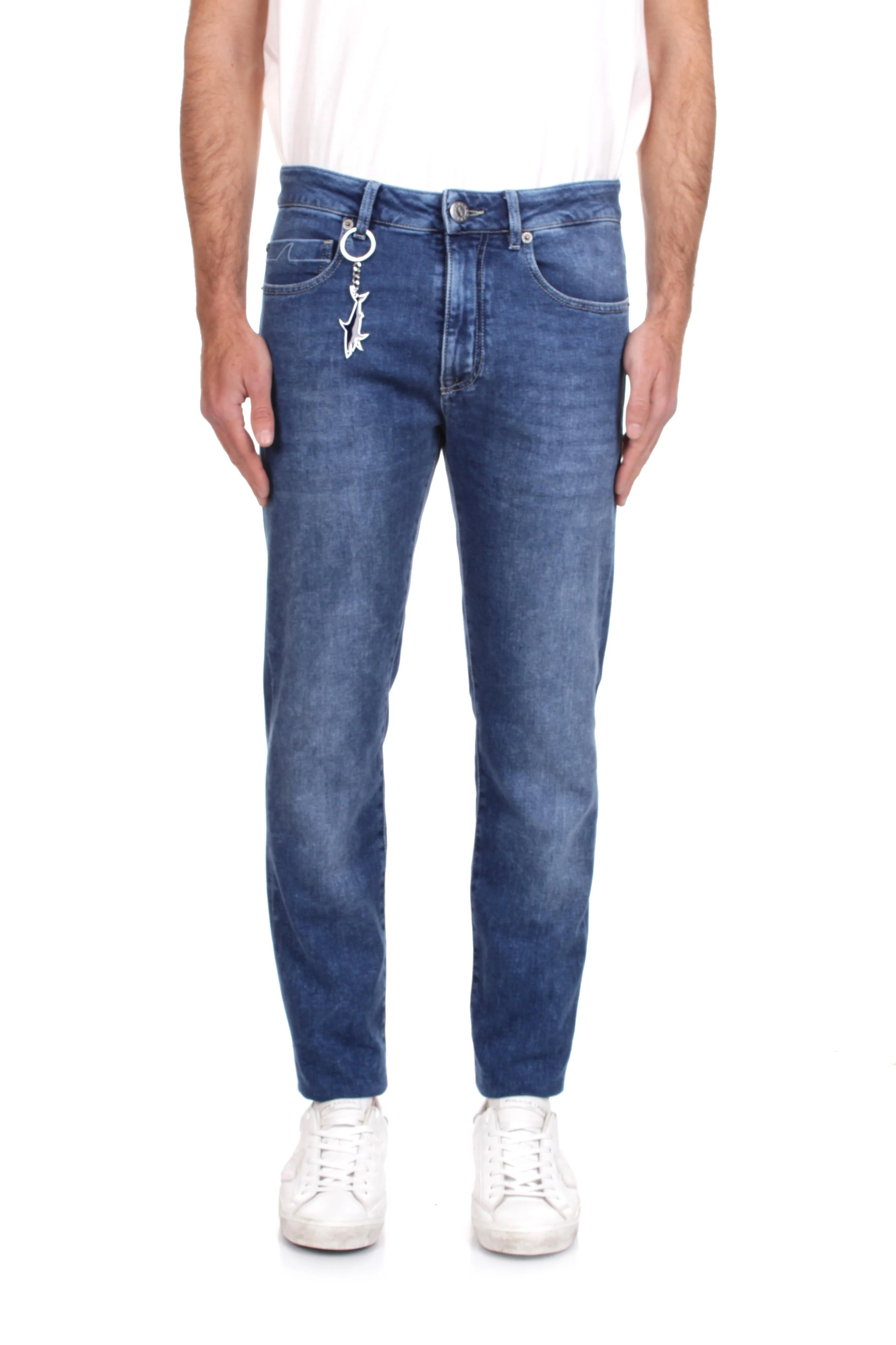 Paul Shark Paul Shark Erkek Denim Kumaş  Normal Bel Düz Model Mavi Jeans 25414105-J02