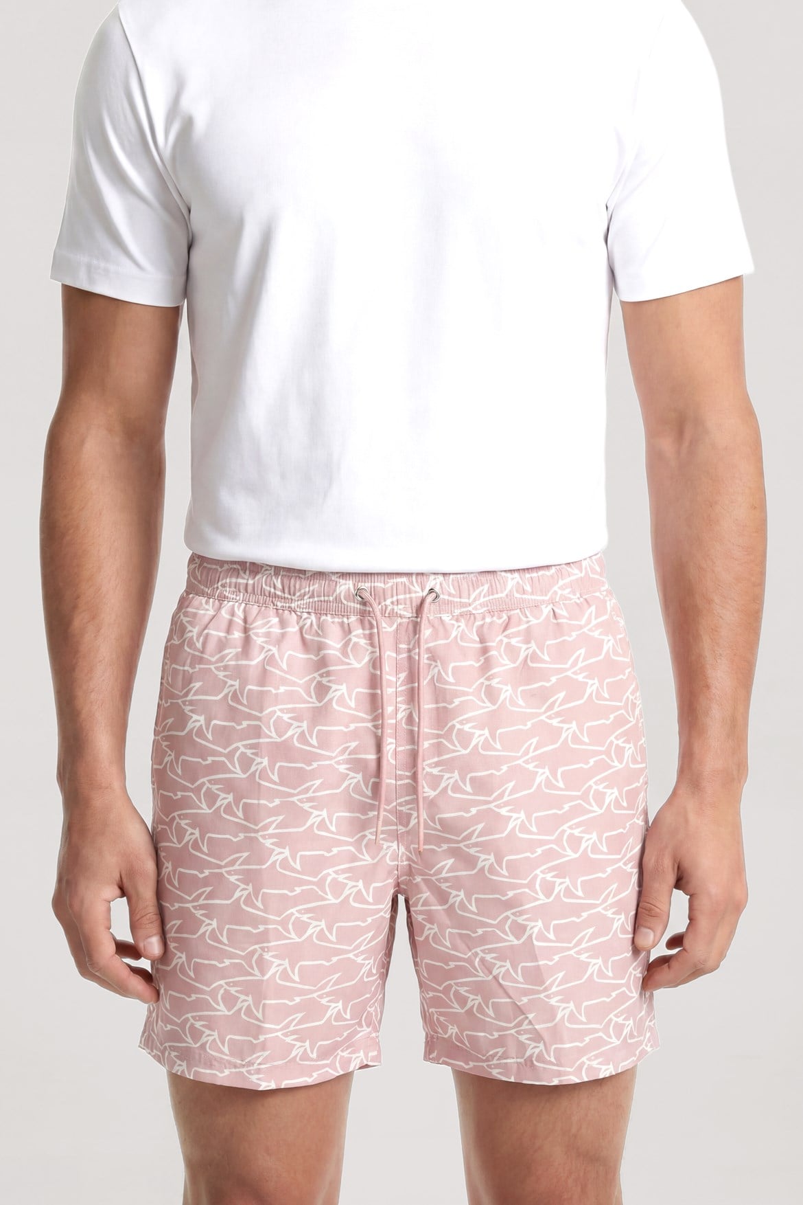 Paul Shark Paul Shark Erkek Logo Desenli Çabuk Kuruyan Kumaş Arka Cepli Pembe Mayo 26415037-L51