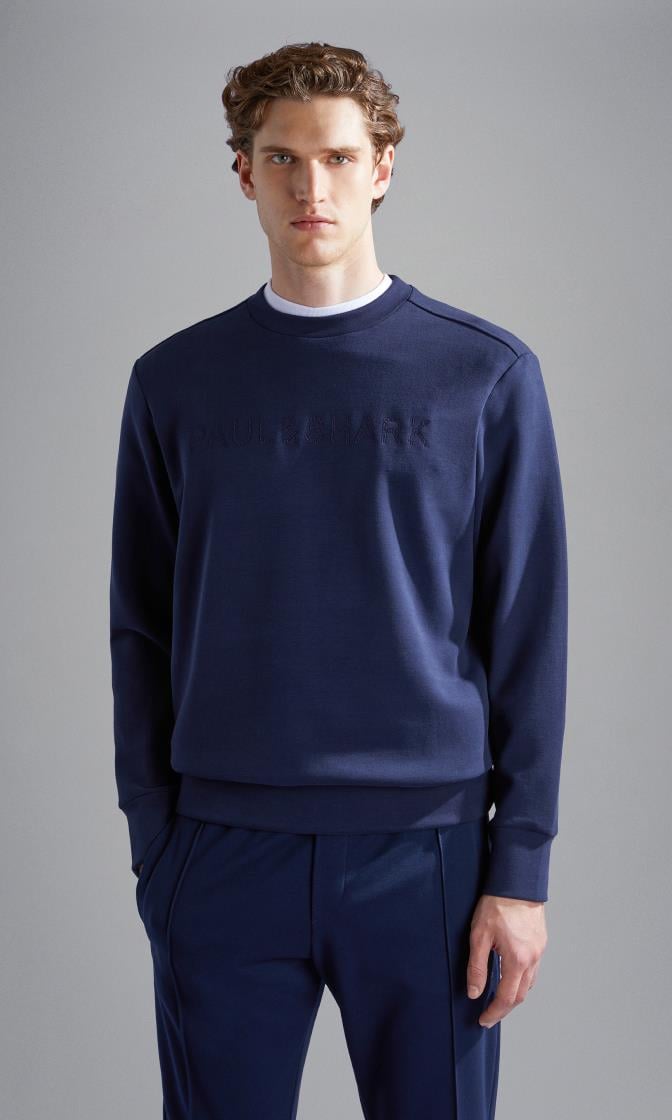 Paul Shark Paul Shark Erkek Marka Logolu Uzun Kollu Rahat Lacivert Sweatshirt 14311842-050