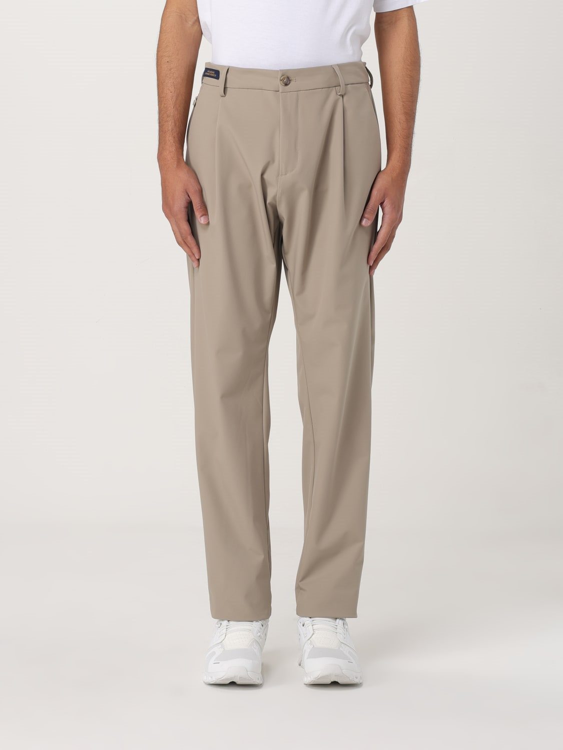 Paul Shark Paul Shark Erkek Normal Bel Regular Fit Rahat ve Esnek Kumaş Düz Paça Bej Pantolon 25414071-128