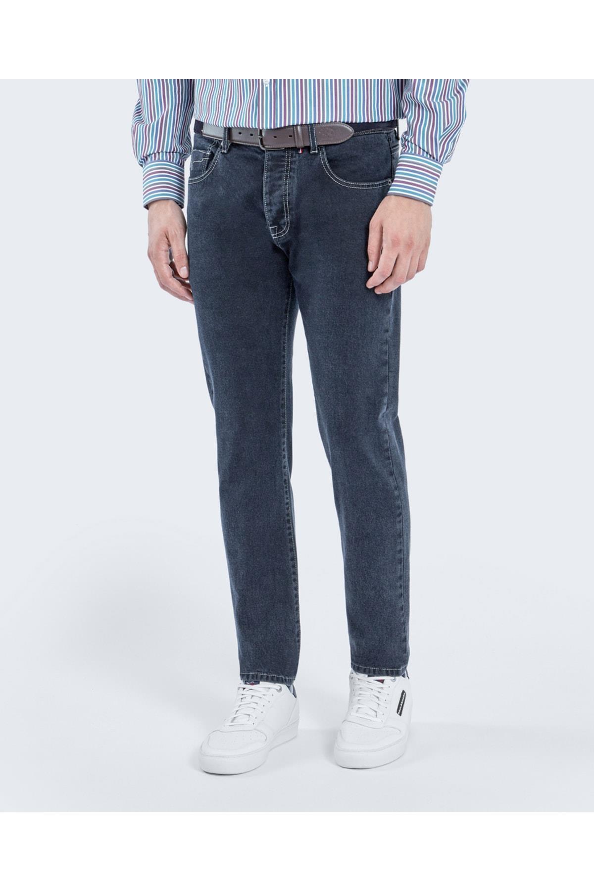 Paul Shark Paul Shark Erkek Normal Belli Dar Kesim Düz Paça Antrasit Jeans 12314104-009