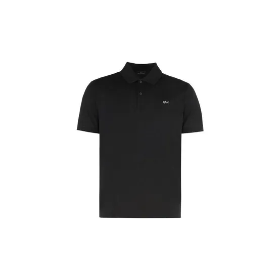 Paul Shark Paul Shark Erkek Normal Kesim Pamuklu Pike Kumaş Kısa Kollu Siyah Polo Yaka T-Shirt 99311000-011