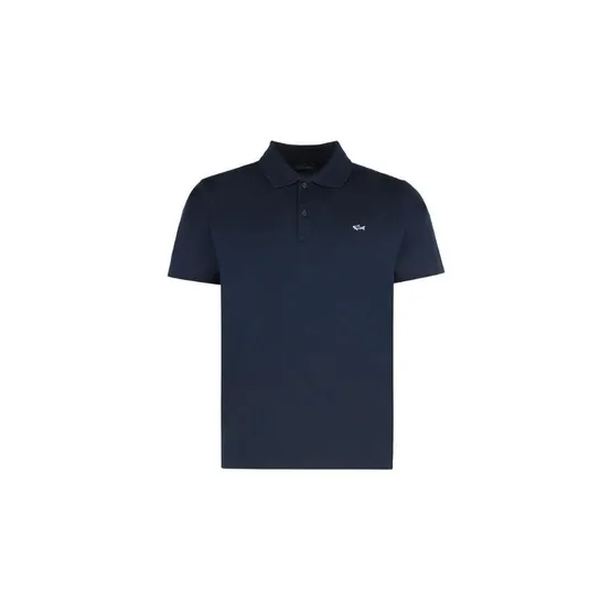 Paul Shark Paul Shark Erkek Normal Kesim Pamuklu Pike Kumaş Kısa Kollu Lacivert Polo Yaka T-Shirt 99311000-013
