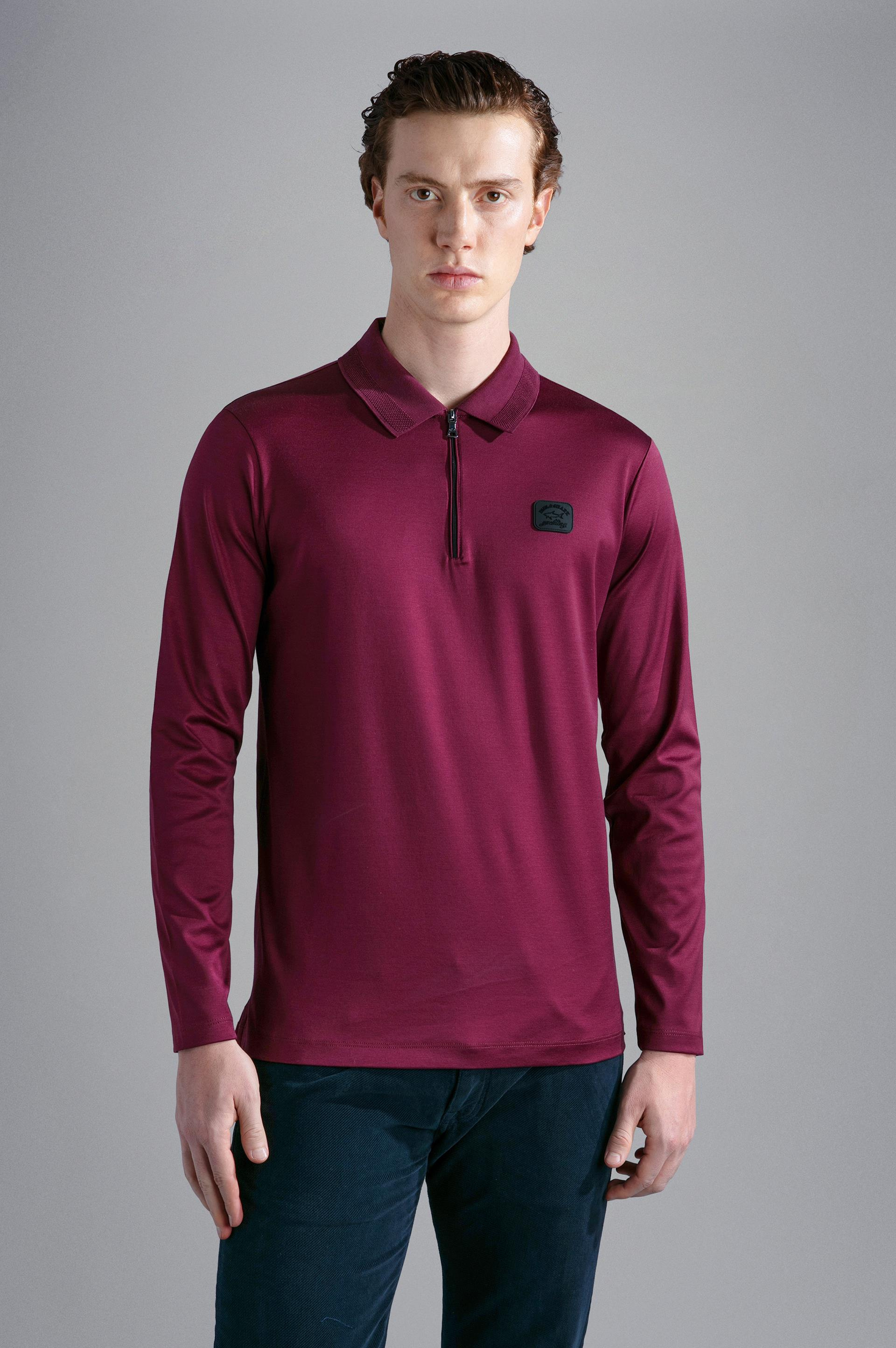 Paul Shark Paul Shark Erkek Pamuklu Polo Yaka Kısa Kollu Günlük Kullanım Bordo Polo Yaka T-Shirt 13311725A-411