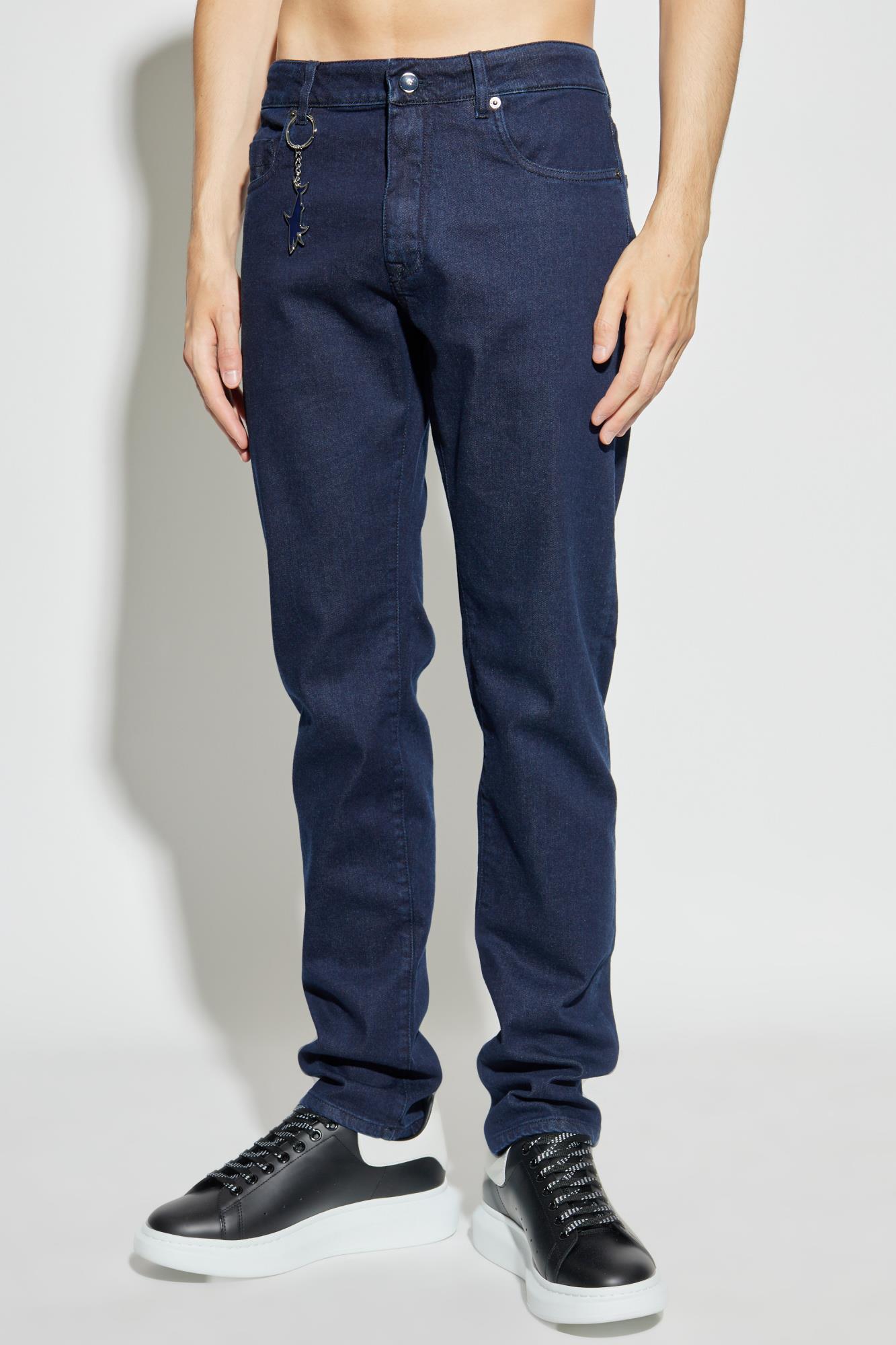 Paul Shark Paul Shark Erkek Regular Fit Normal Bel Düz Paça Pamuklu Denim Lacivert Pantolon 15314101-J03