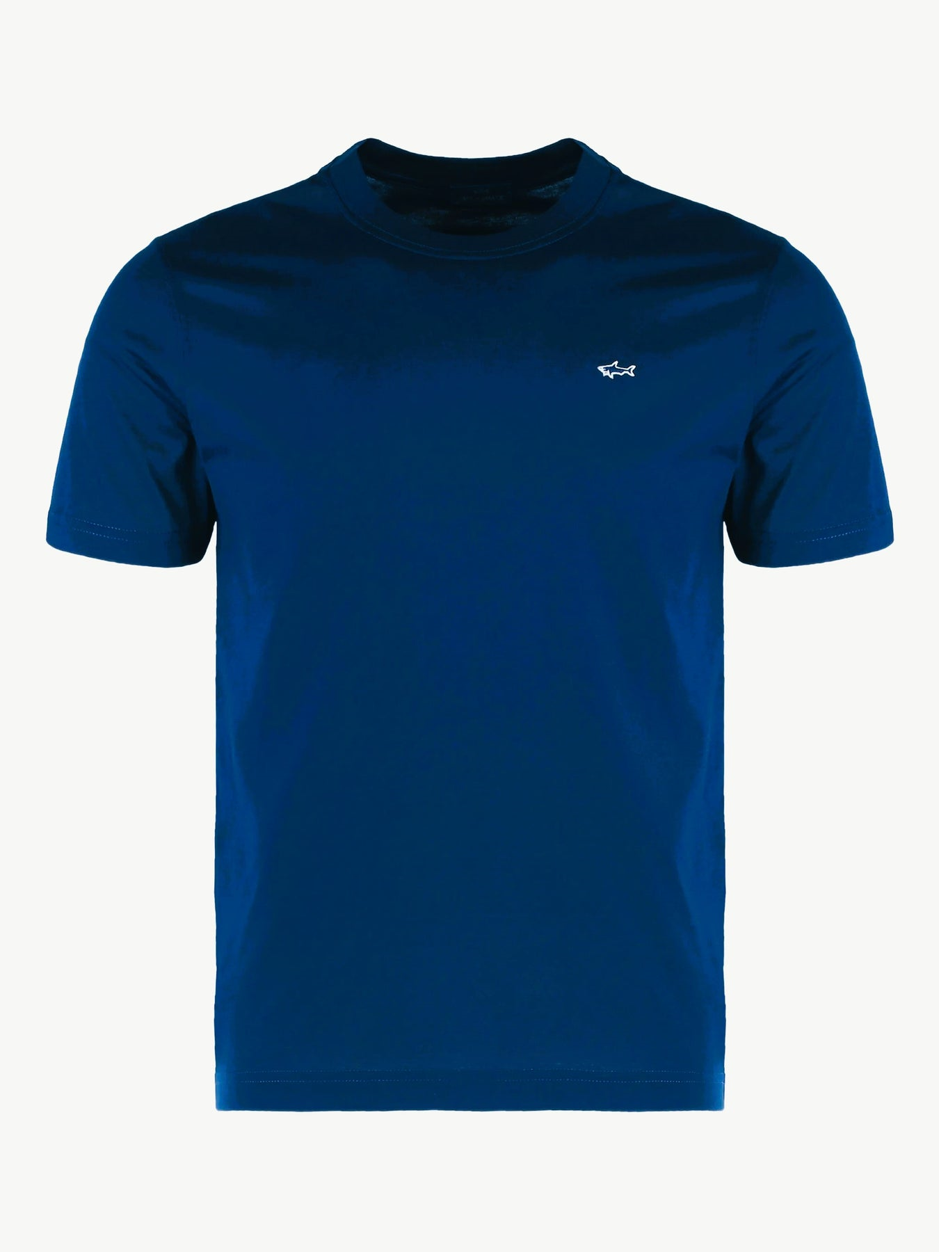 Paul Shark Paul Shark Erkek Regular Fit Ribanalı Yakalı Metalik Logo Detaylı Pamuklu Kısa Kollu Mavi T-Shirt 99311005-342