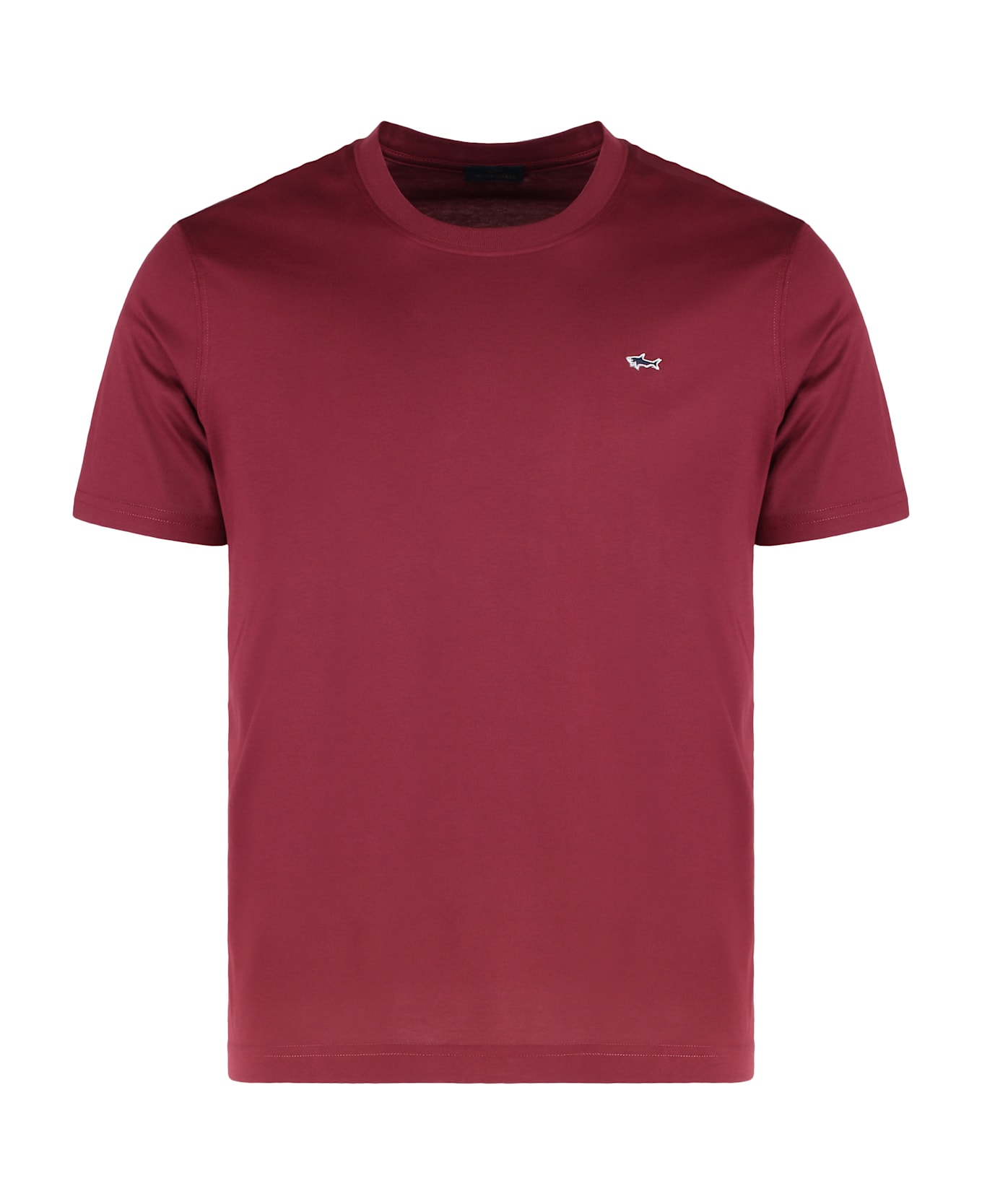 Paul Shark Paul Shark Erkek Regular Fit Ribanalı Yakalı Metalik Logo Detaylı Pamuklu Kısa Kollu Kırmızı T-Shirt 99311005-142