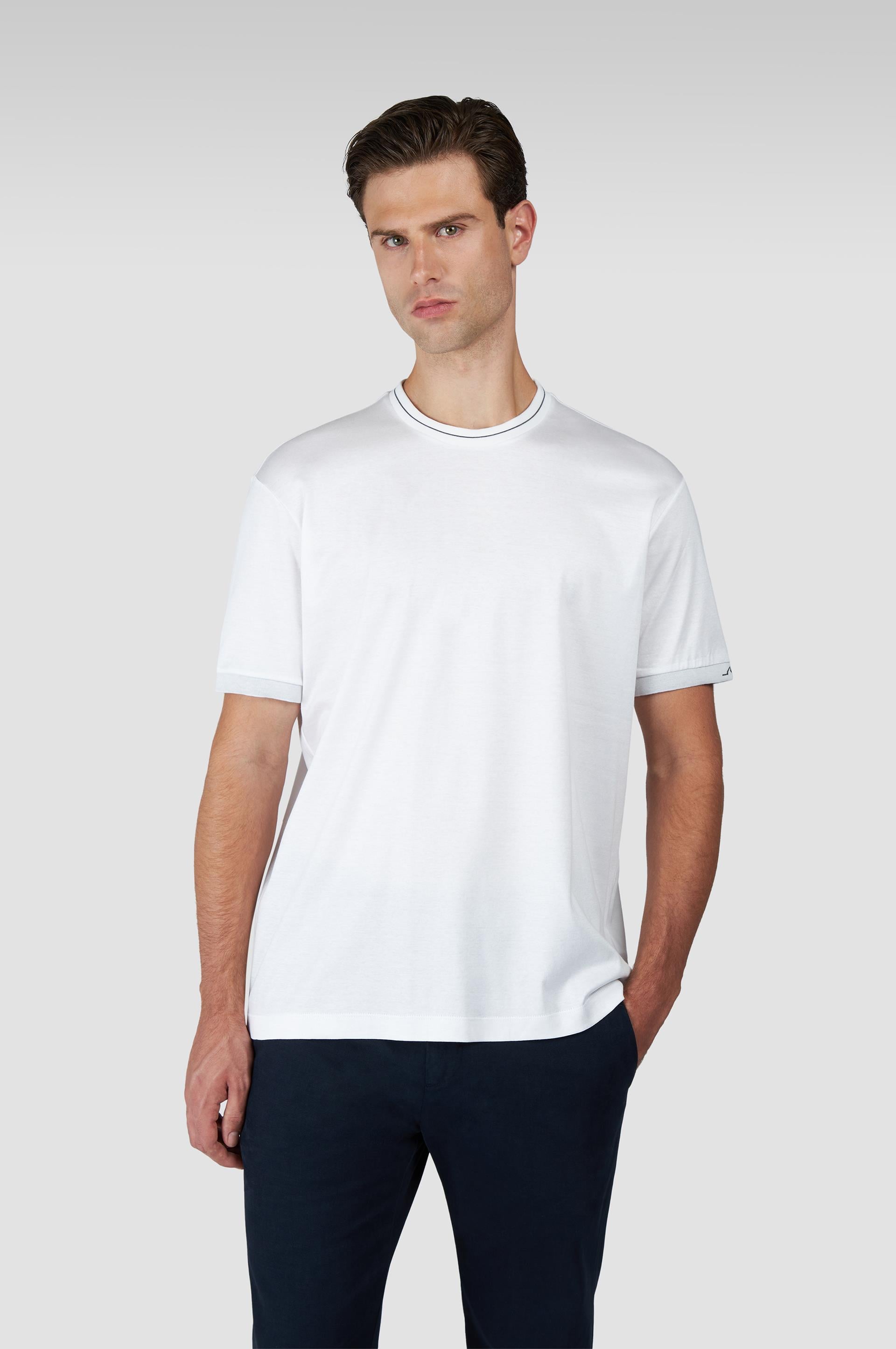 Paul Shark Paul Shark Erkek Regular Fit Pamuklu Yuvarlak Yakalı Shark Logo İşlemeli Kısa Kollu Bej T-Shirt 15311627-46A
