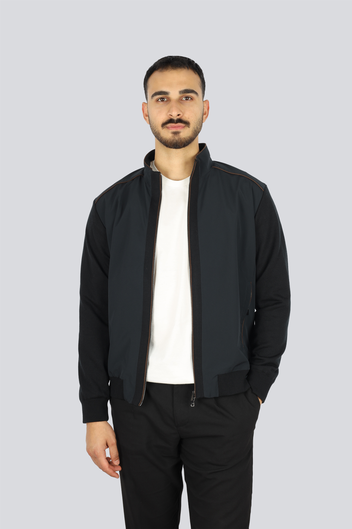 Paul Shark Paul Shark Erkek Regular Fit Dik Yaka Saf Yün İçerikli Uzun Kollu Siyah Triko 15311268-011