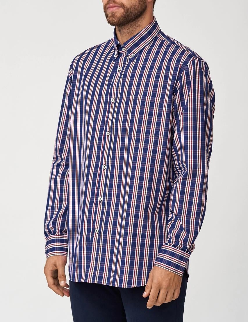 Paul Shark Paul Shark Erkek Relaxed Fit Pamuklu Düğmeli Çok Renkli Gömlek 11313057-002