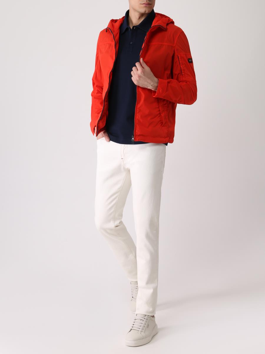 Paul Shark Paul Shark Erkek Slim Fit Düz Fermuarlı Beyaz Jeans 22414102-010