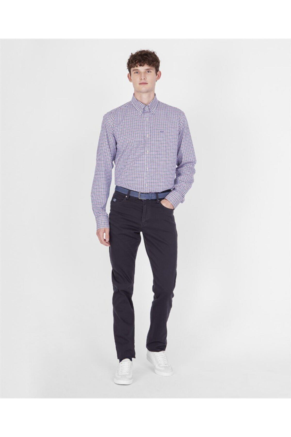 Paul Shark Paul Shark Erkek Slim Fit Normal Bel Pamuklu Lacivert Pantolon 11314024-050