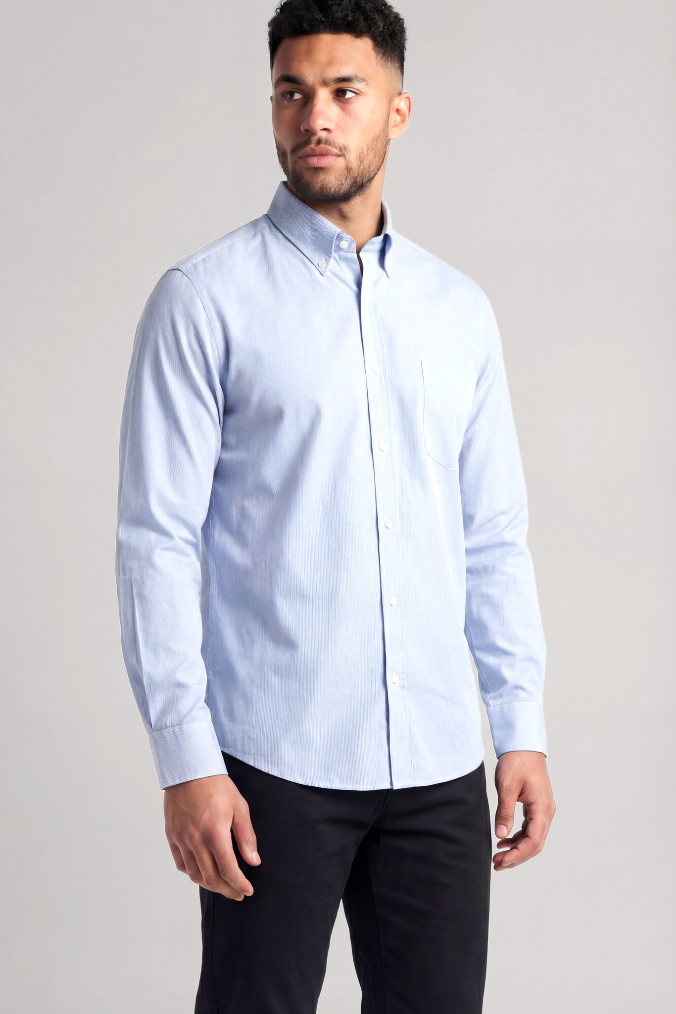 Paul Shark Paul Shark Erkek Slim Fit Pamuklu Gömlek Yaka Uzun Kollu Beyaz2 Gömlek 99313010-V99