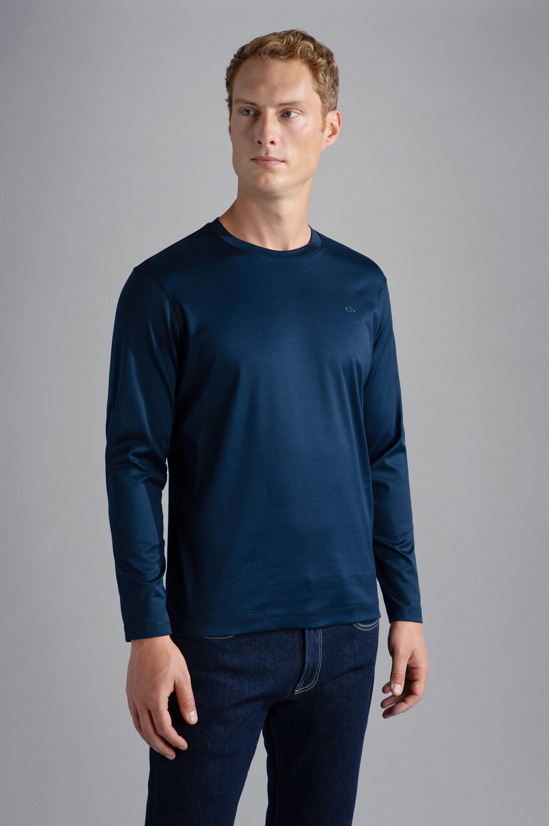 Paul Shark Paul Shark Erkek Uzun Kollu Yuvarlak Yakalı Günlük Kullanım Lacivert T-Shirt 12311650-013