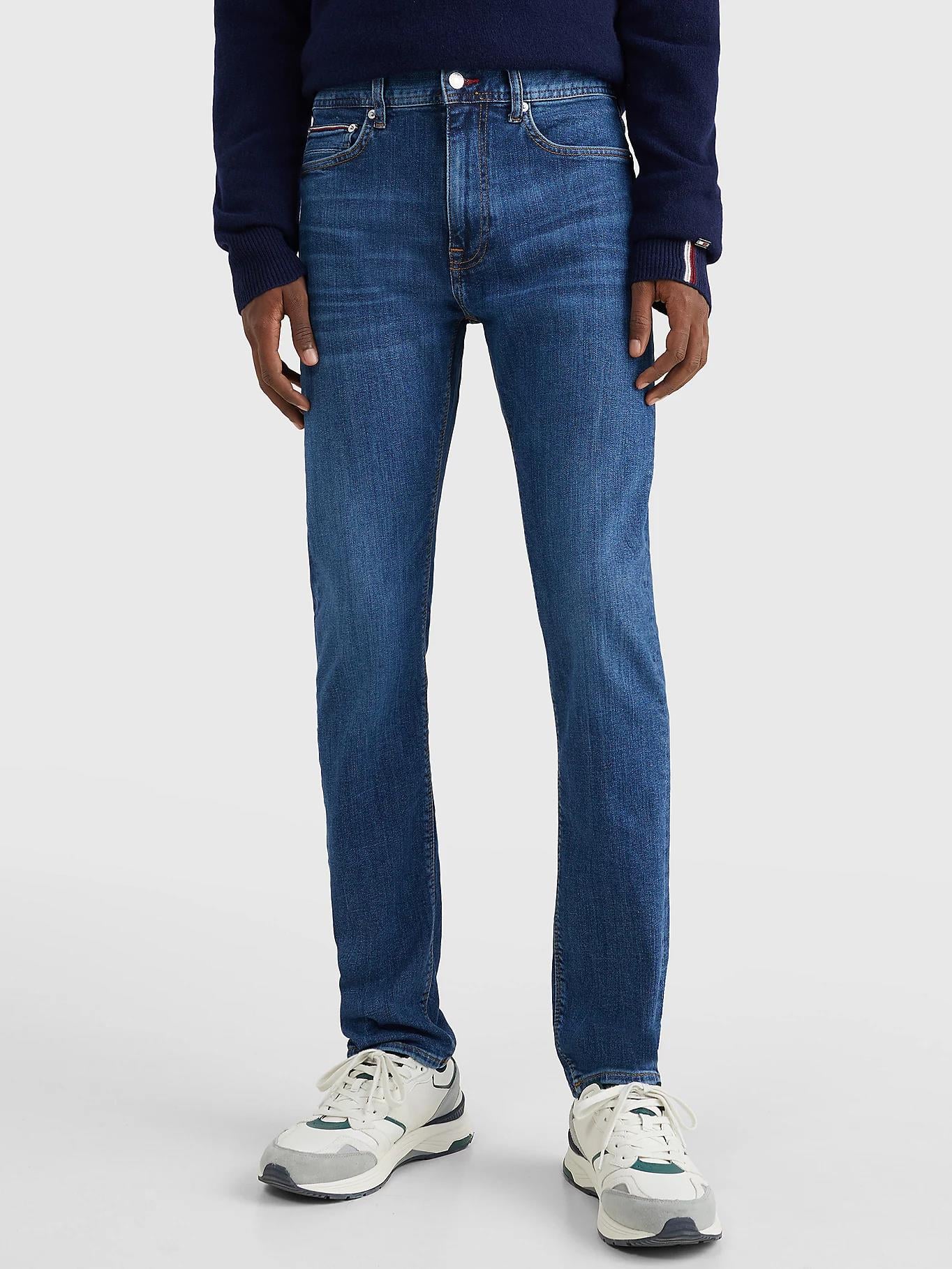 Tommy Hilfiger Tommy Hilfiger Erkek Denim Normal Belli Düz Model Günlük Kullanım Mavi Jeans MW0MW18279-1C4