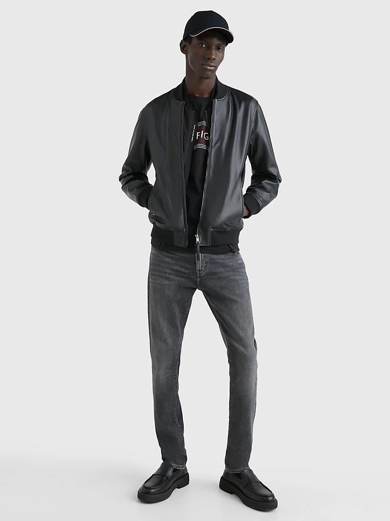 Tommy Hilfiger Tommy Hilfiger Erkek Denim Logolu Günlük Kullanım Siyah Jeans MW0MW31096-1B2