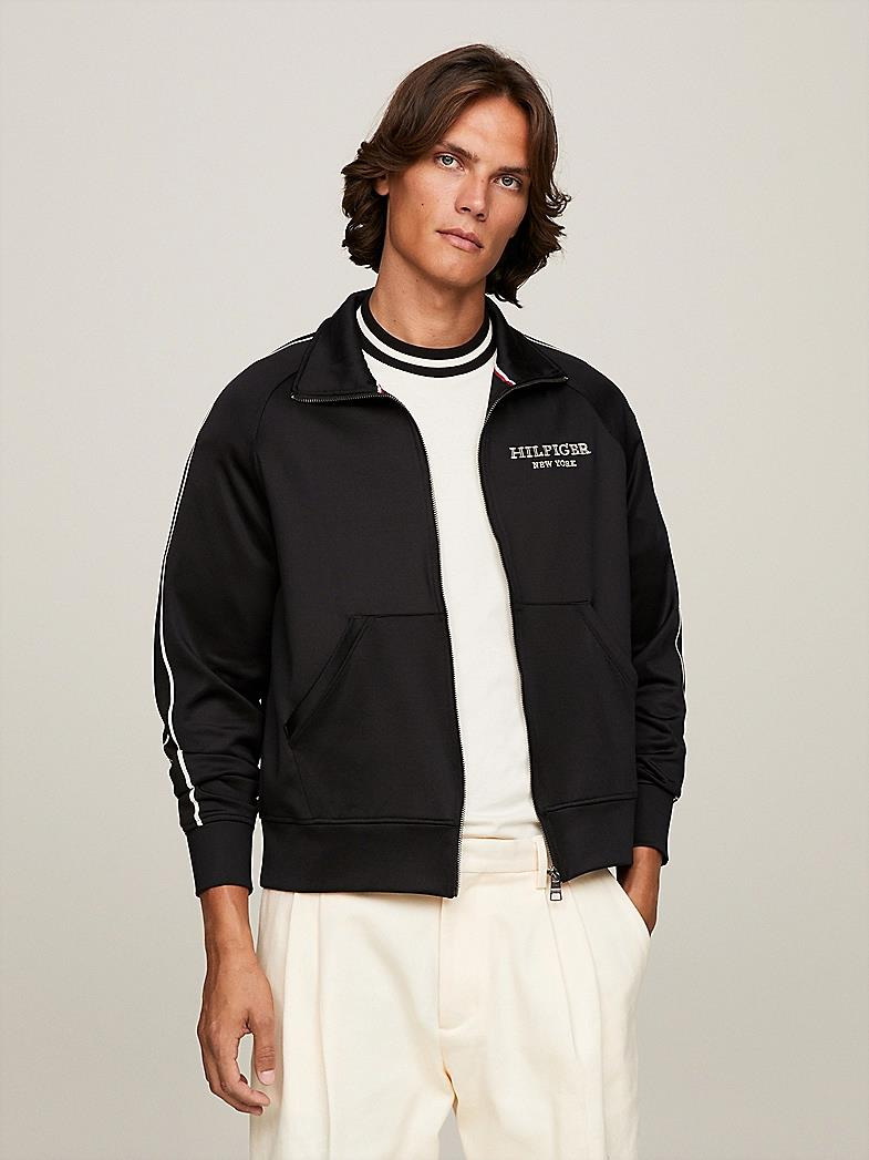 Tommy Hilfiger Tommy Hilfiger Erkek Marka Logo Detaylı Bisiklet Yaka Regular Fit Siyah Sweatshirt MW0MW33716-BDS