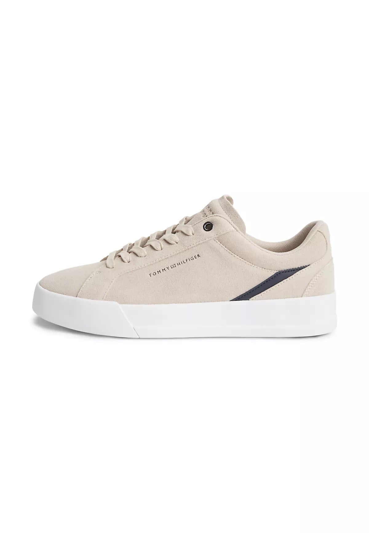 Tommy Hilfiger Tommy Hilfiger Erkek Monogram Logo Desenli Düşük Bilekli Rahat Taban Bej Sneaker FM0FM05880-RA2