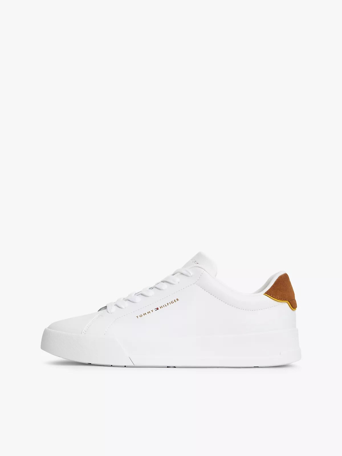 Tommy Hilfiger Tommy Hilfiger Erkek Rahat Düz Taban Topuk Renk Geçişli Deri Beyaz Sneaker FM0FM05367-02R