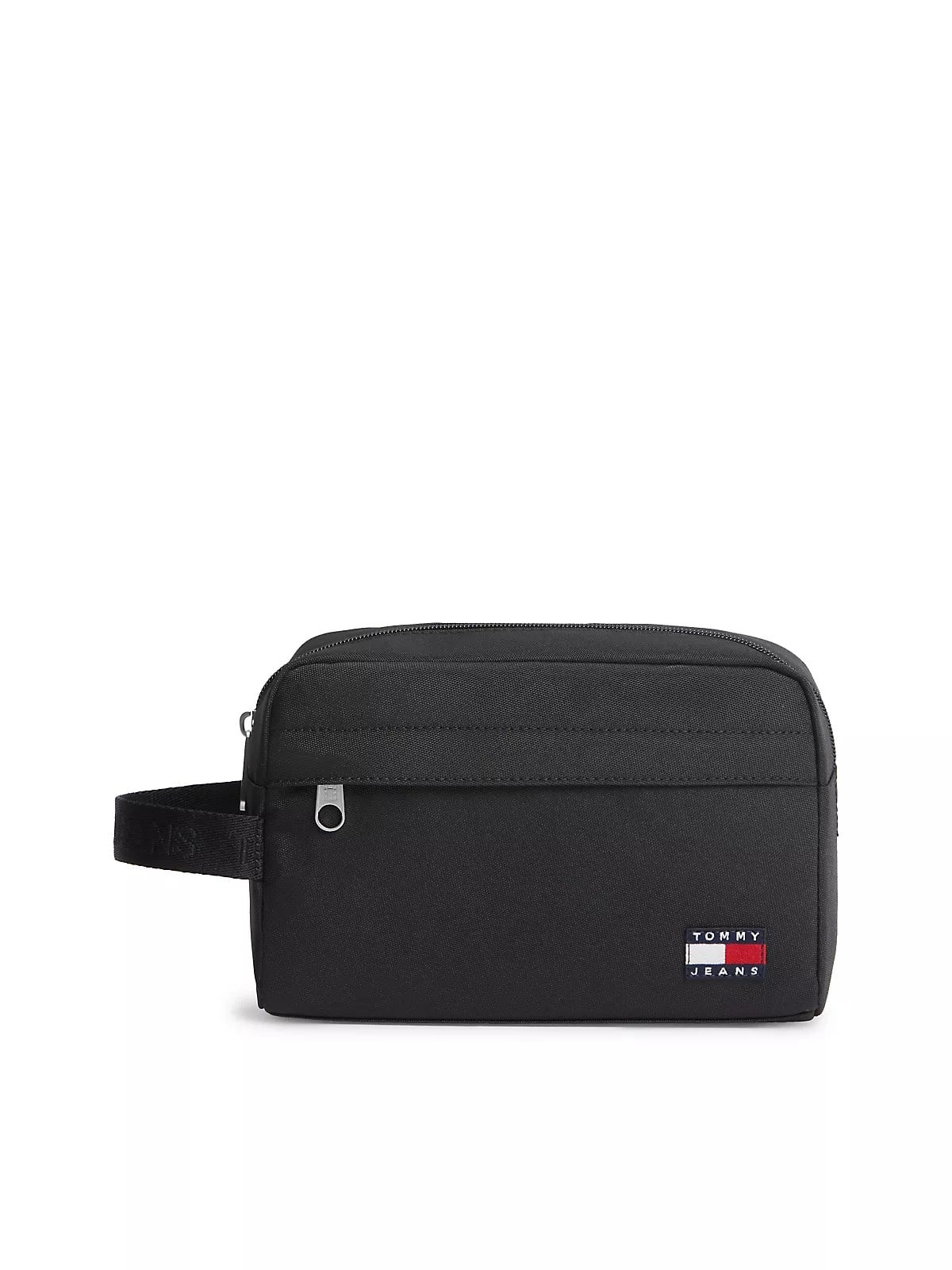 Tommy Hilfiger Tommy Hilfiger Erkek TH Bayrak Logolu Fermuarlı Ön Cepli Fileli İç Cepli Siyah El Çantası AM0AM14474-BDS