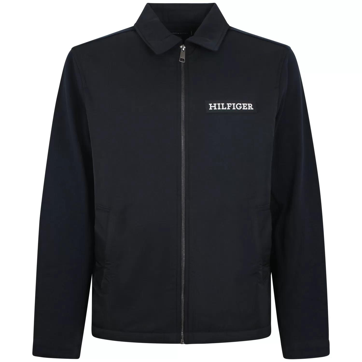 Tommy Hilfiger Tommy Hilfiger Erkek Uzun Kollu Fermuarlı Marka Logolu Mavi Ceket MW0MW33654-DW5