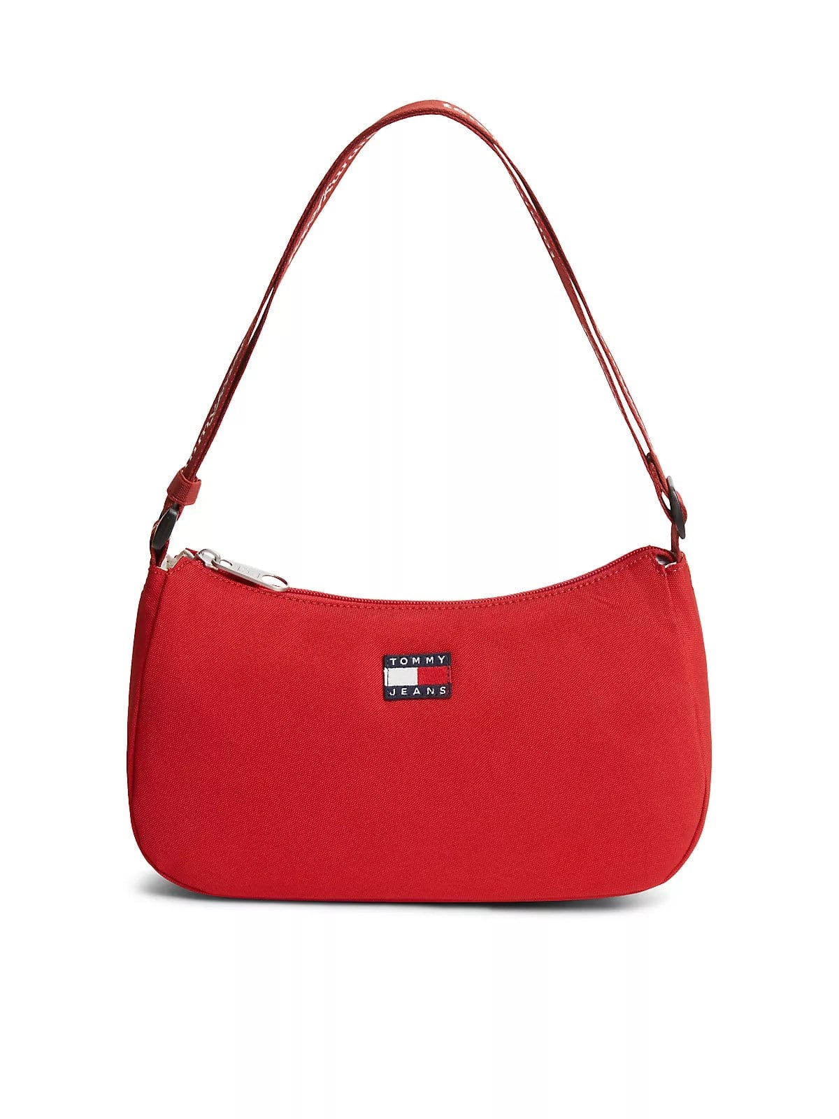 Tommy Hilfiger Tommy Hilfiger Kadın Ayarlanabilir Askılı İkonik Bayrak Logo Etiketli Fermuarlı İç Cepli Kırmızı Çanta AW0AW18768-XMP