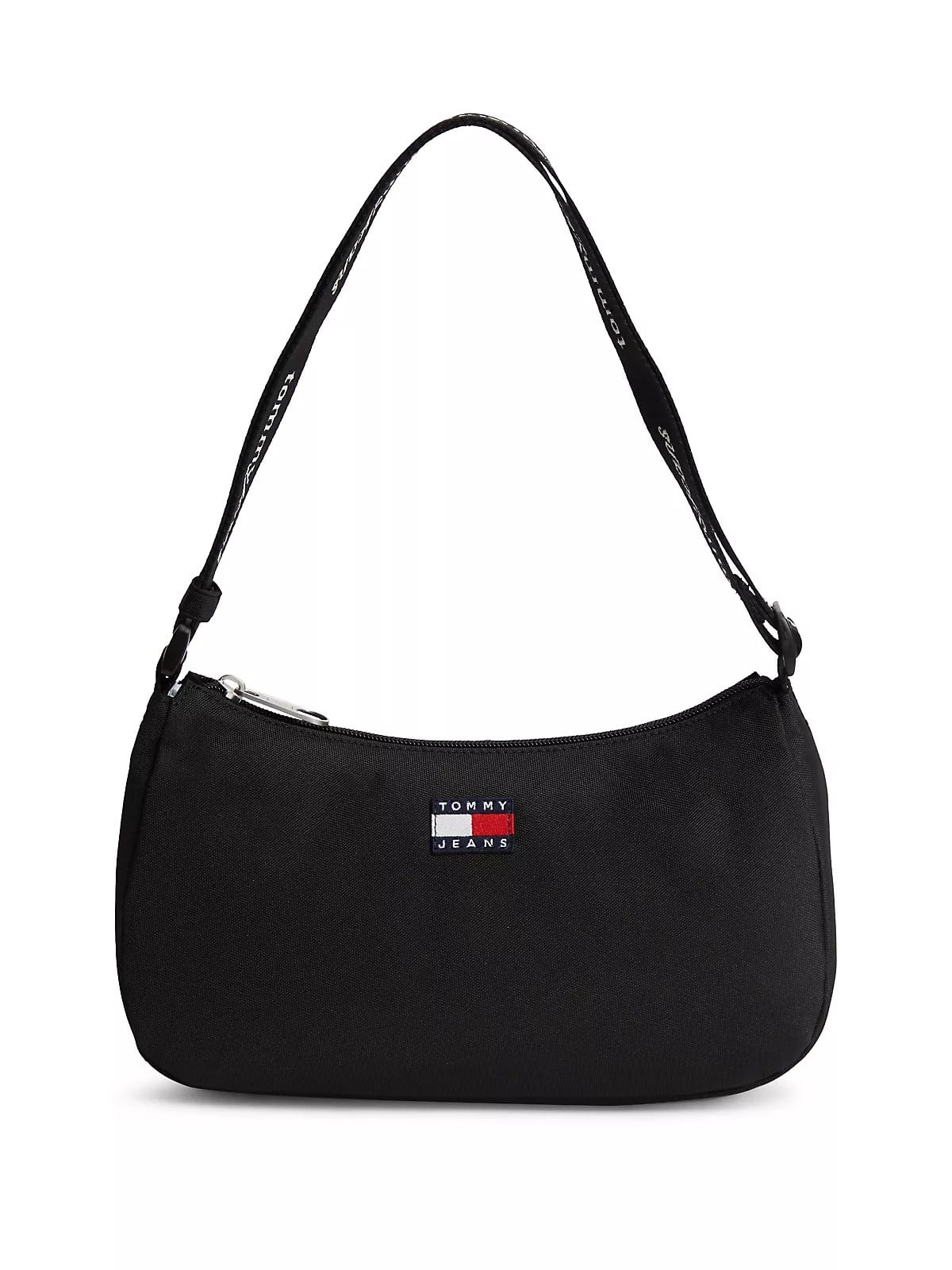 Tommy Hilfiger Tommy Hilfiger Kadın Ayarlanabilir Askılı İkonik Bayrak Logo Etiketli Fermuarlı İç Cepli Siyah Çanta AW0AW18768-BDS