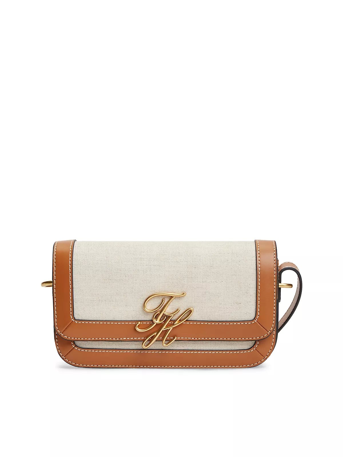 Tommy Hilfiger Tommy Hilfiger Kadın Deri Metal Toka Kapamalı Ayarlanabilir Kayış Kahverengi Omuz Çantası AW0AW18737-GB8
