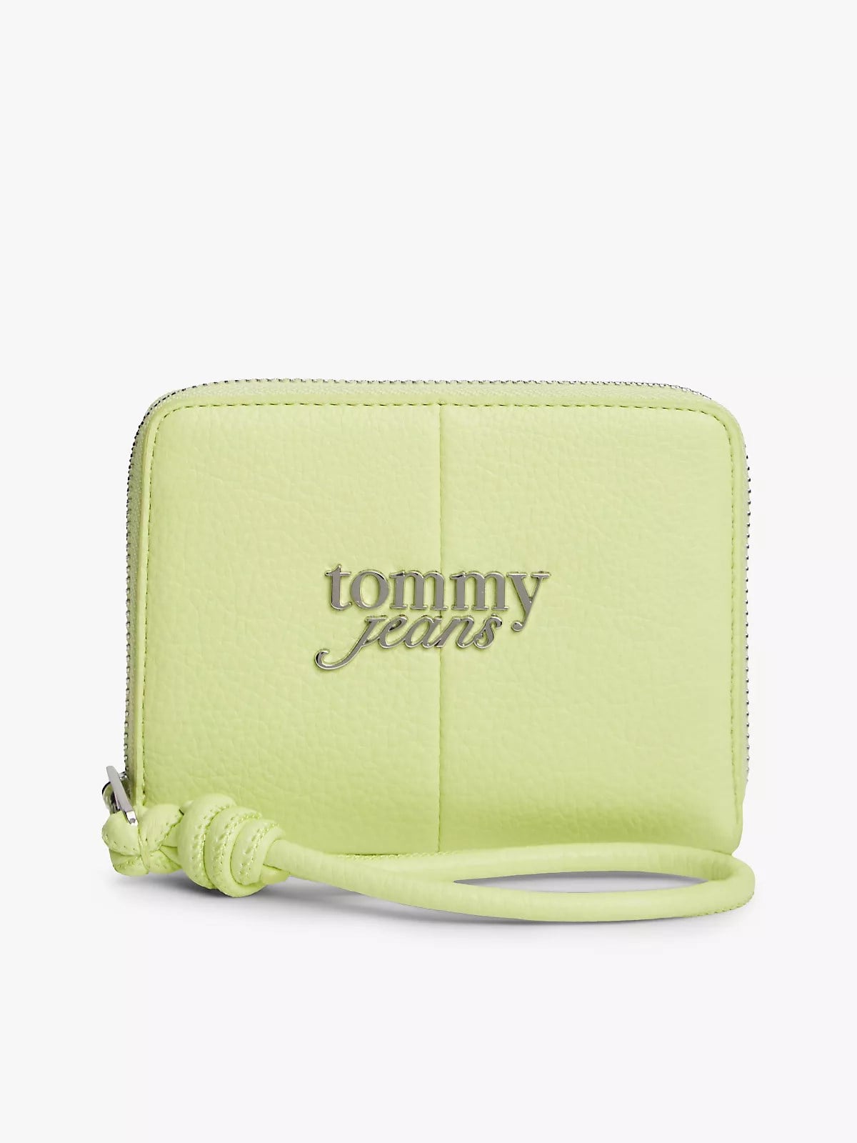 Tommy Hilfiger Tommy Hilfiger Kadın Metalik Logo Kabartmalı Fermuarlı Kart Bölmeli Yeşil Cüzdan AW0AW18446-LT9