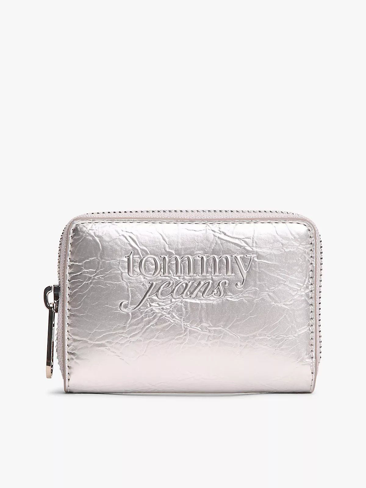 Tommy Hilfiger Tommy Hilfiger Kadın TH Logo Detaylı Fermuarlı Gri Cüzdan AW0AW18664-PE6