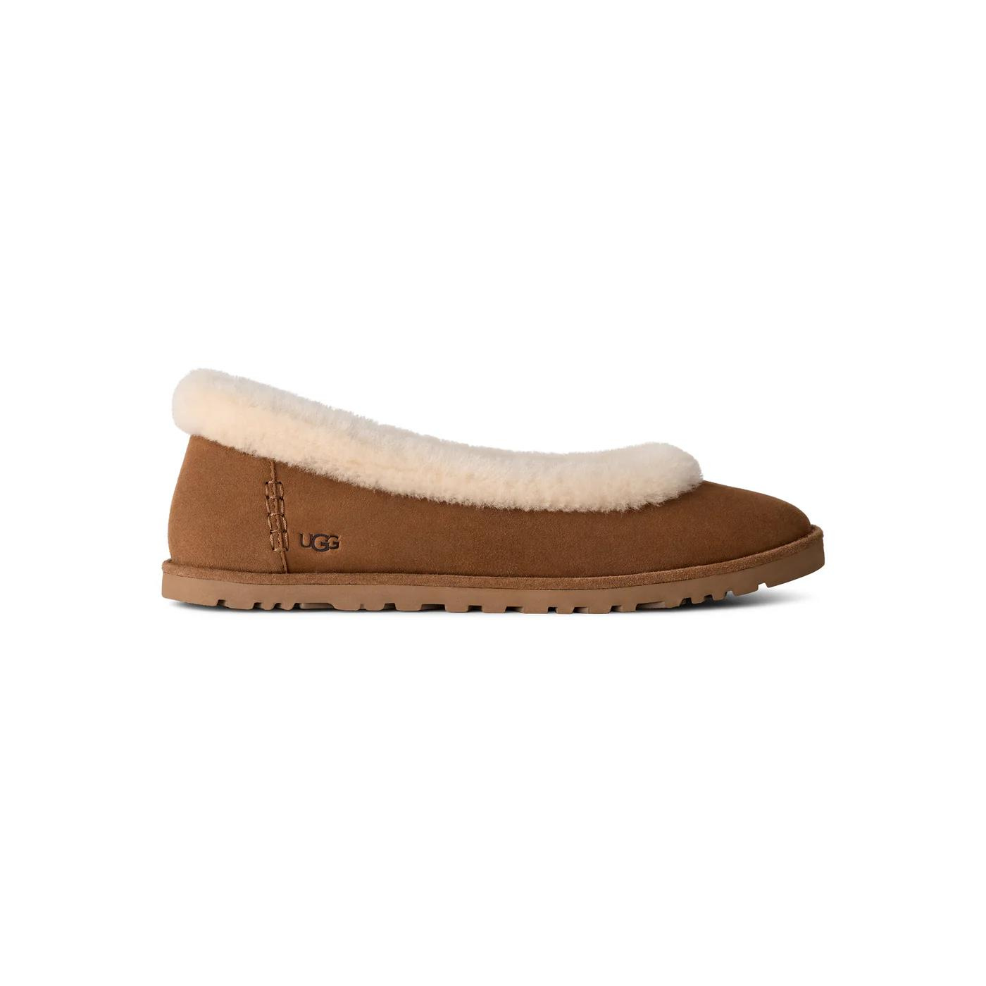 UGG UGG Kadın Koyun Derisi Çorap Astarı EVA Dıış Taban Taba Bot & Bootie 1178111-CHESTNUT
