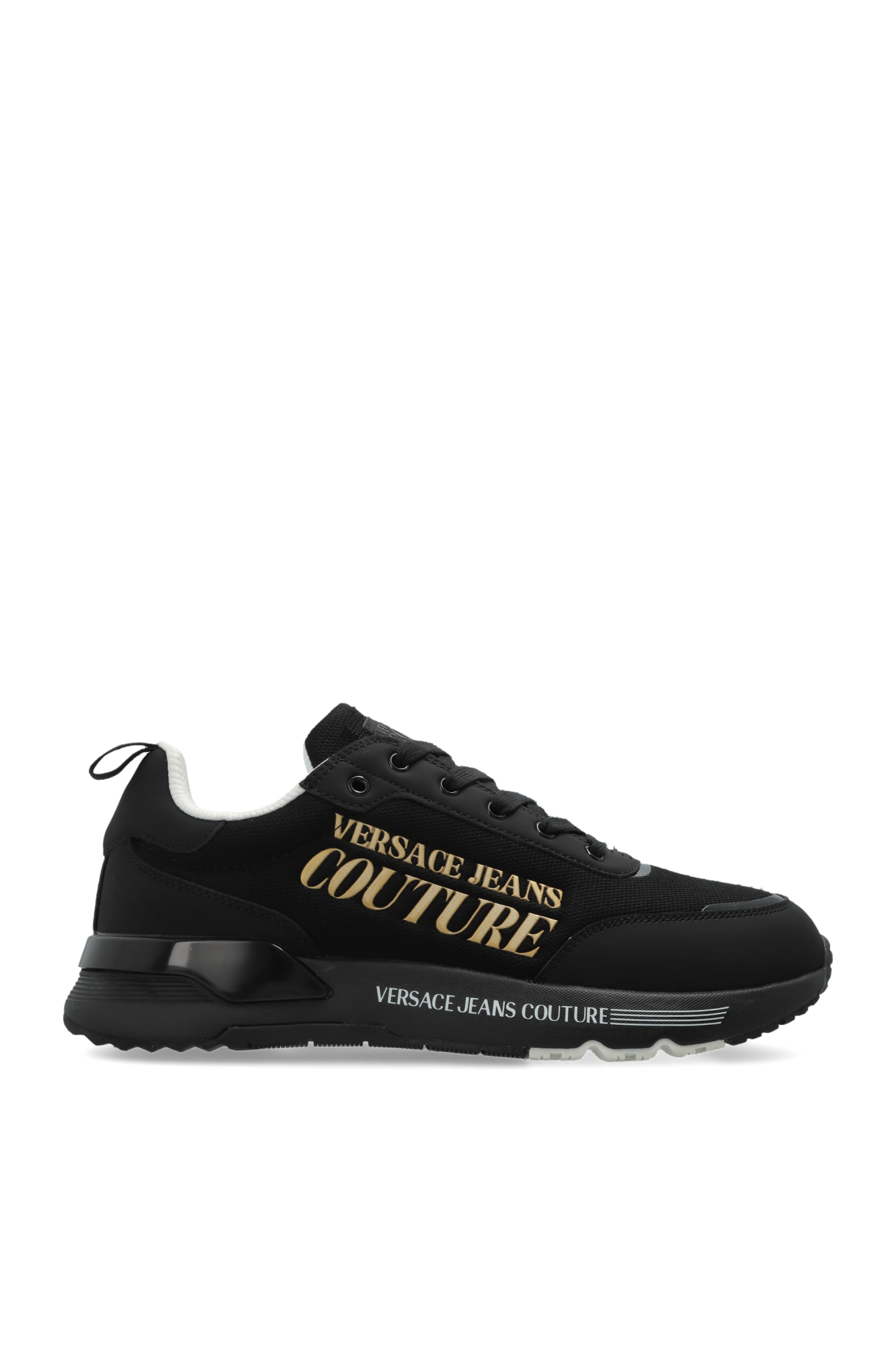Versace Versace Erkek Nefes Alabilen Astarlı Rahat Tabanlı Logo Desenli Siyah Sneaker 80YA3SA5 ZSE13-899