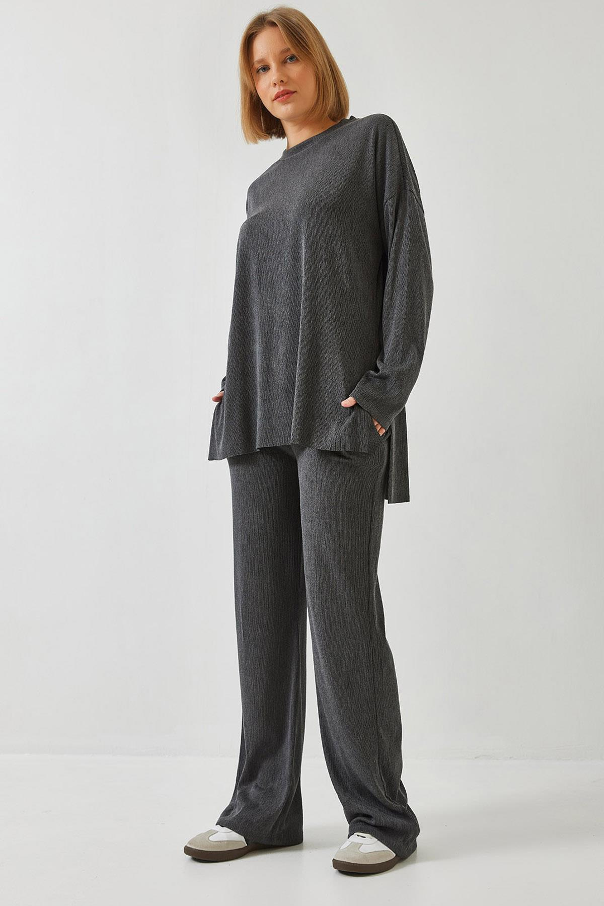 Basic Pantolonlu Alt-Üst Takım 60511002 - Antrasit