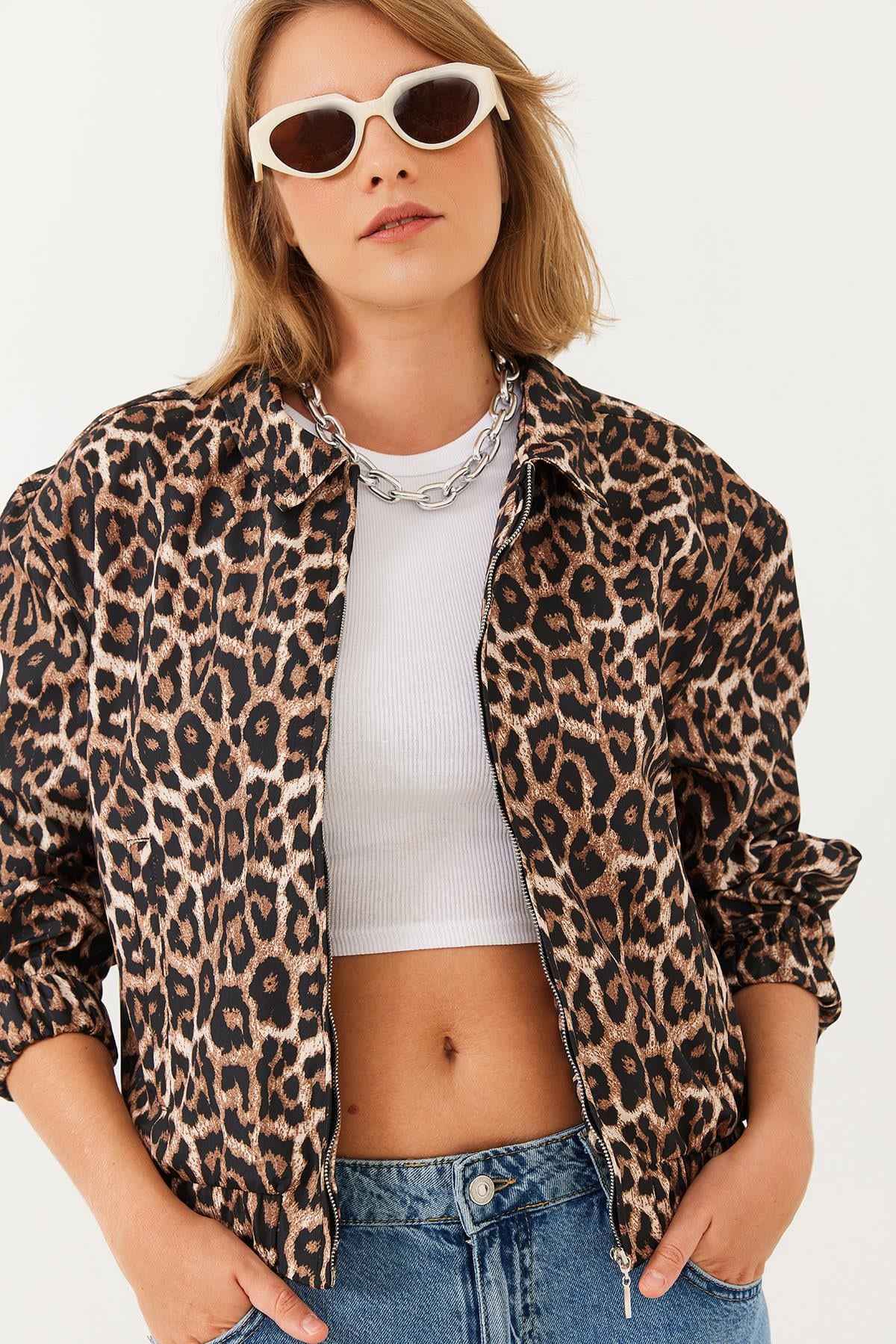 Bomber Ceket MBMS024 60501024 - Leopar