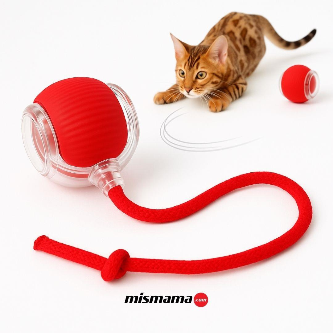 Akıllı Kedi Oyuncağı, USB Şarjlı, LED Işıklı, 3 Modlu, Otomatik Yuvarlanan Top