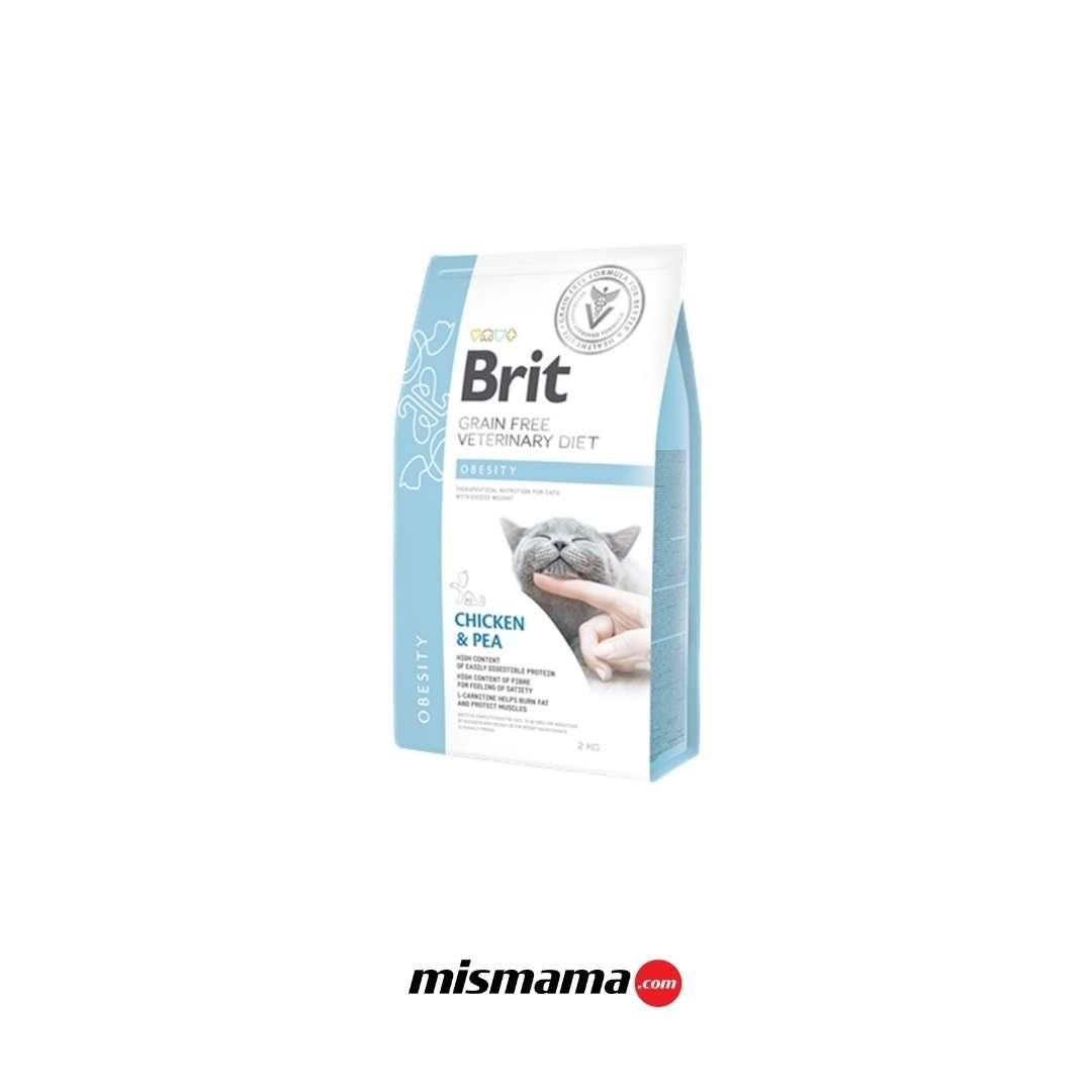 Brit Veterinary Diet Aşırı Kilo Problemi Olan Kediler İçin, Tahılsız, Tavuk Etli Ve Bezelyeli Kuru Mama 2 kg