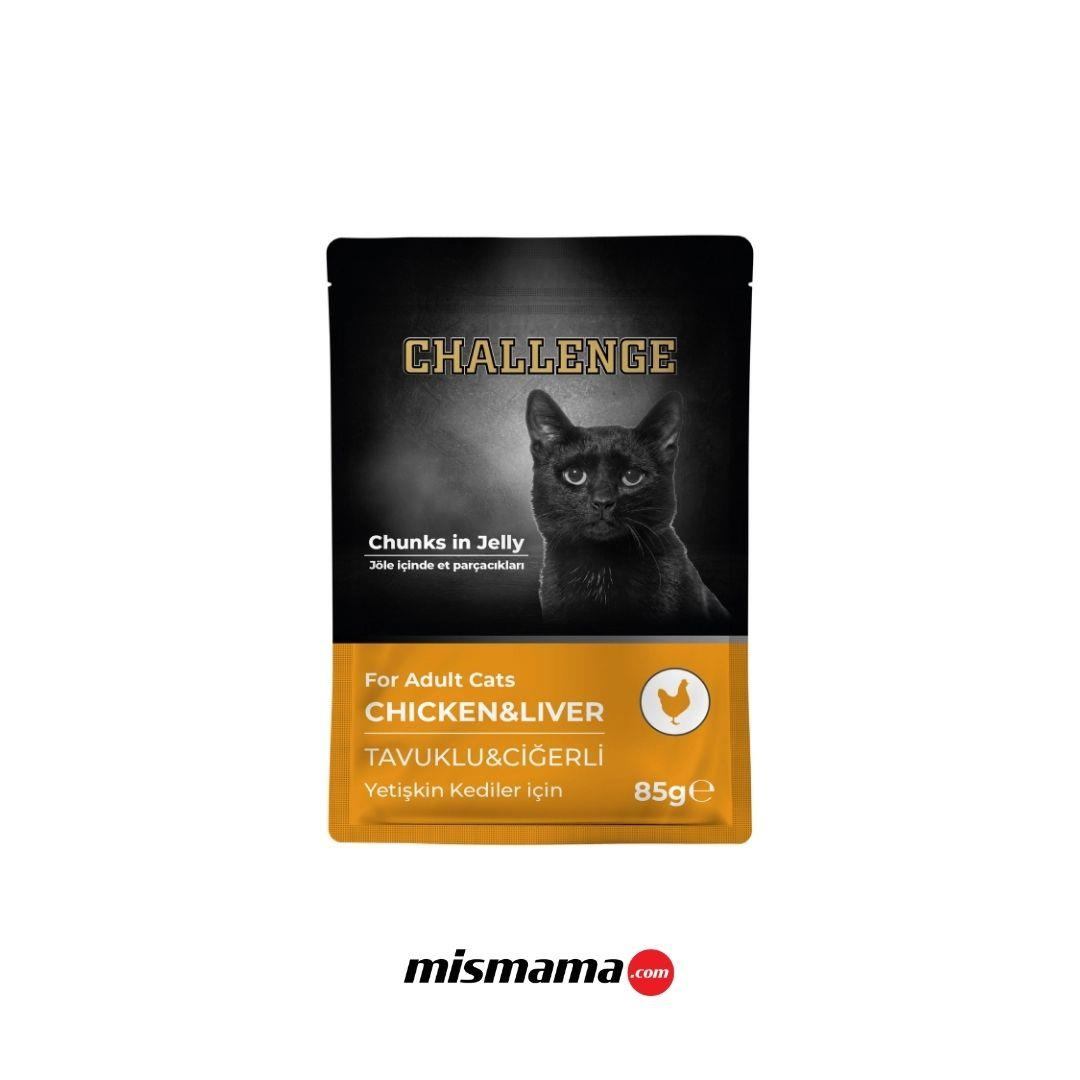 CHALLENGE KONSERVE KEDİ POUCH TAVUK CİĞER 85GR