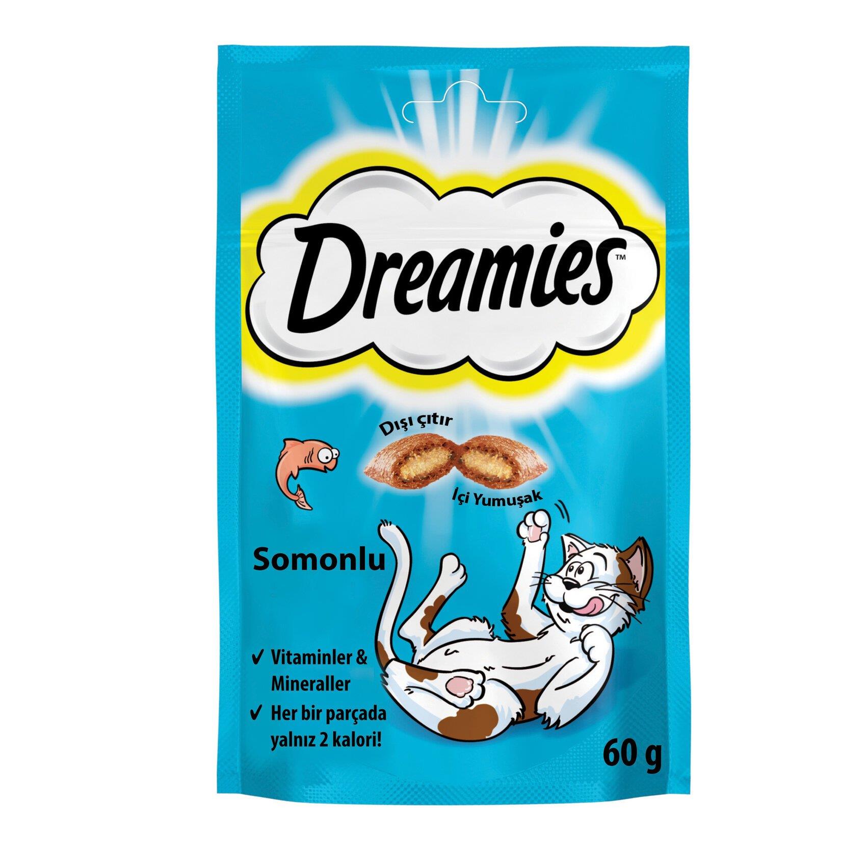 Dreamies İç Dolgulu Somonlu Kedi Ödül Bisküvisi 60gr