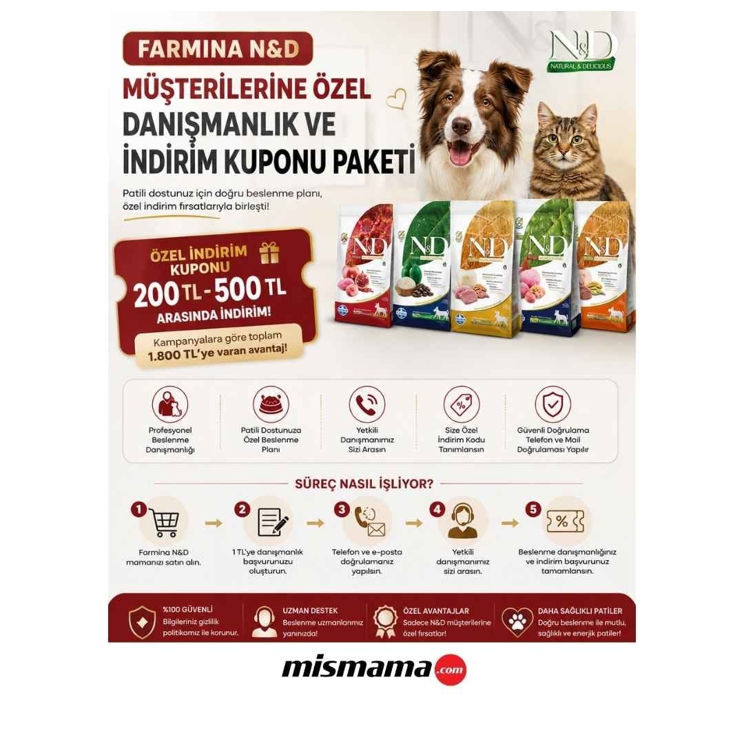 Farmina N&D Müşterilerine Özel Danışmanlık ve İndirim Kuponu Paketi