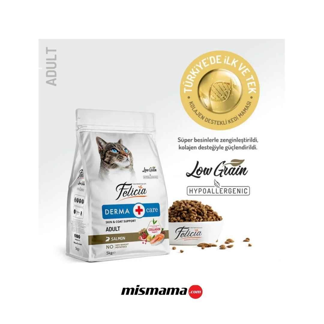 Felicia Hipoalerjenik Kolejen Destekli Somonlu Yetişkin Kedi Maması 5kg