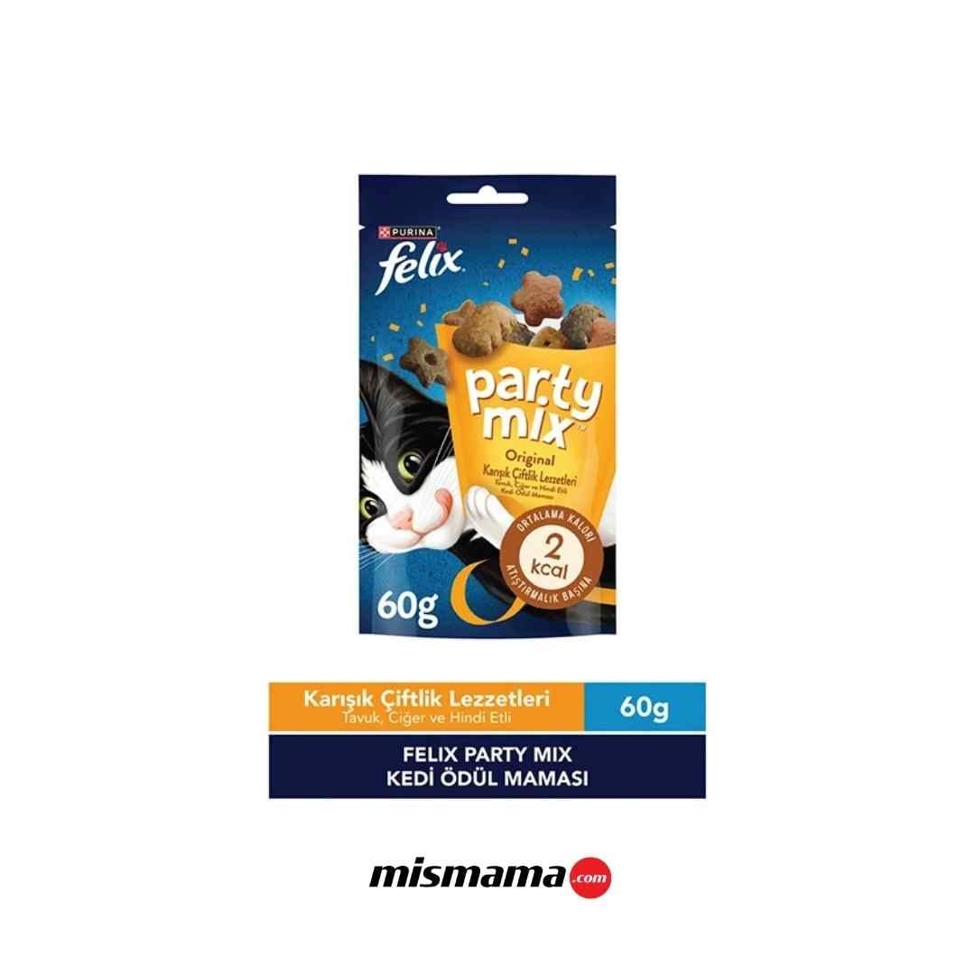 Felix Party Mix Original Karışık Çiftlik Lezzetleri Kedi Ödül Maması 60gr