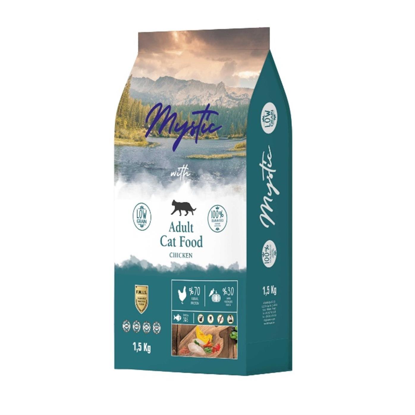 Mystic Az Tahıllı Tavuklu 1.5 Kg Yetişkin Kuru Kedi Maması