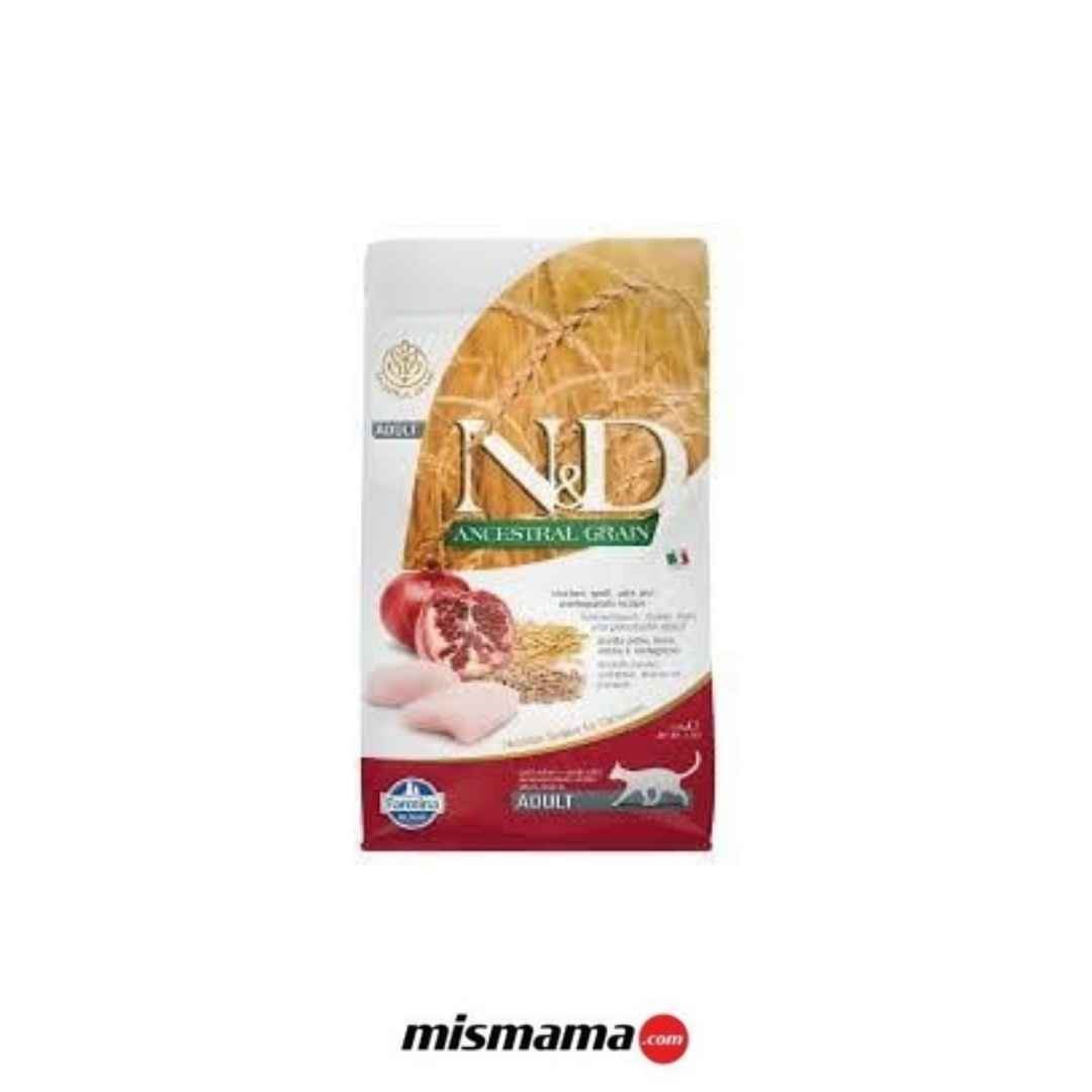N&D Ancestral Grain Tavuklu ve Narlı Ata Tahıllı Yetişkin Kedi Maması 1,5kg