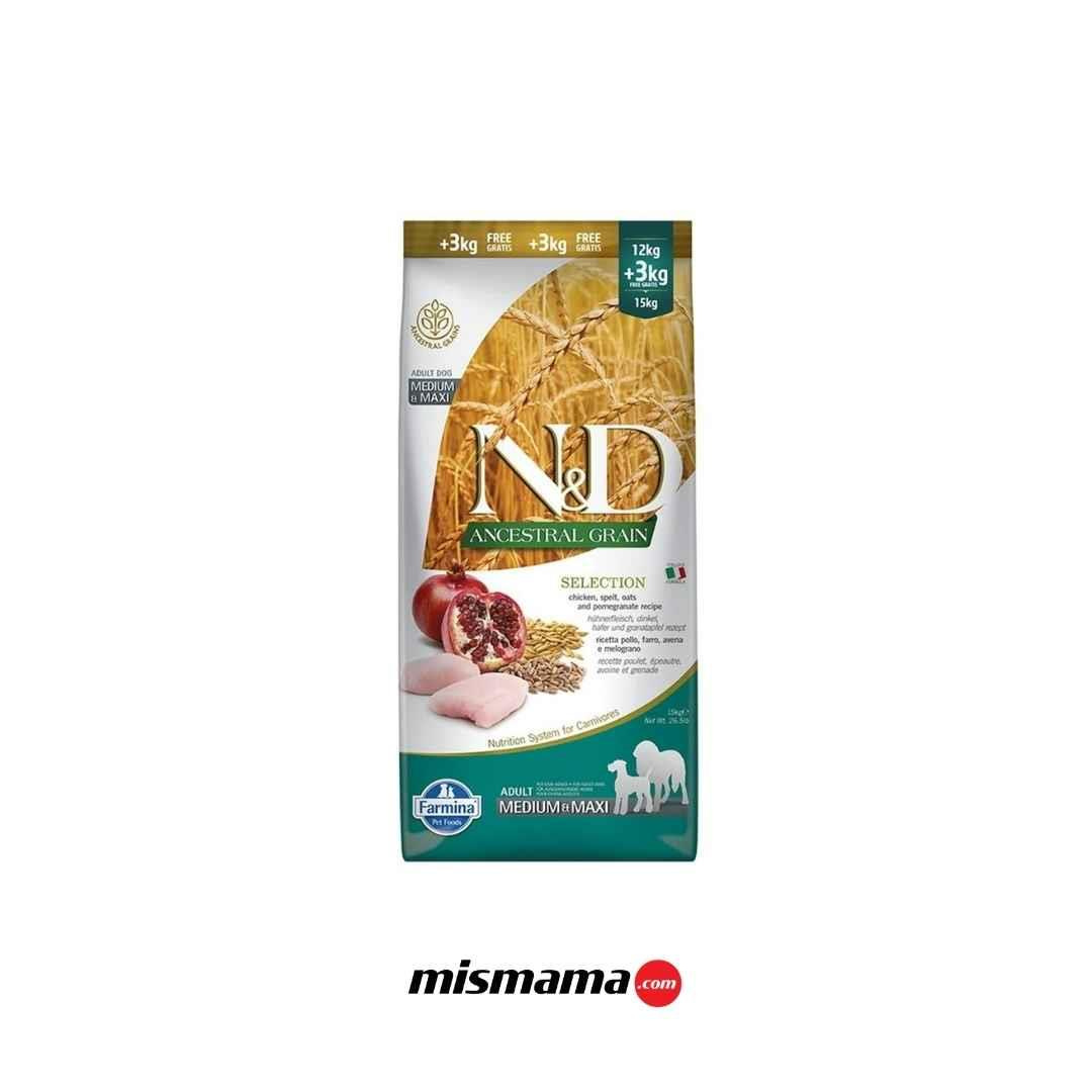 ND Az Tahıllı Tavuk Nar Yetişkin Köpek Maması 12+3 Kg